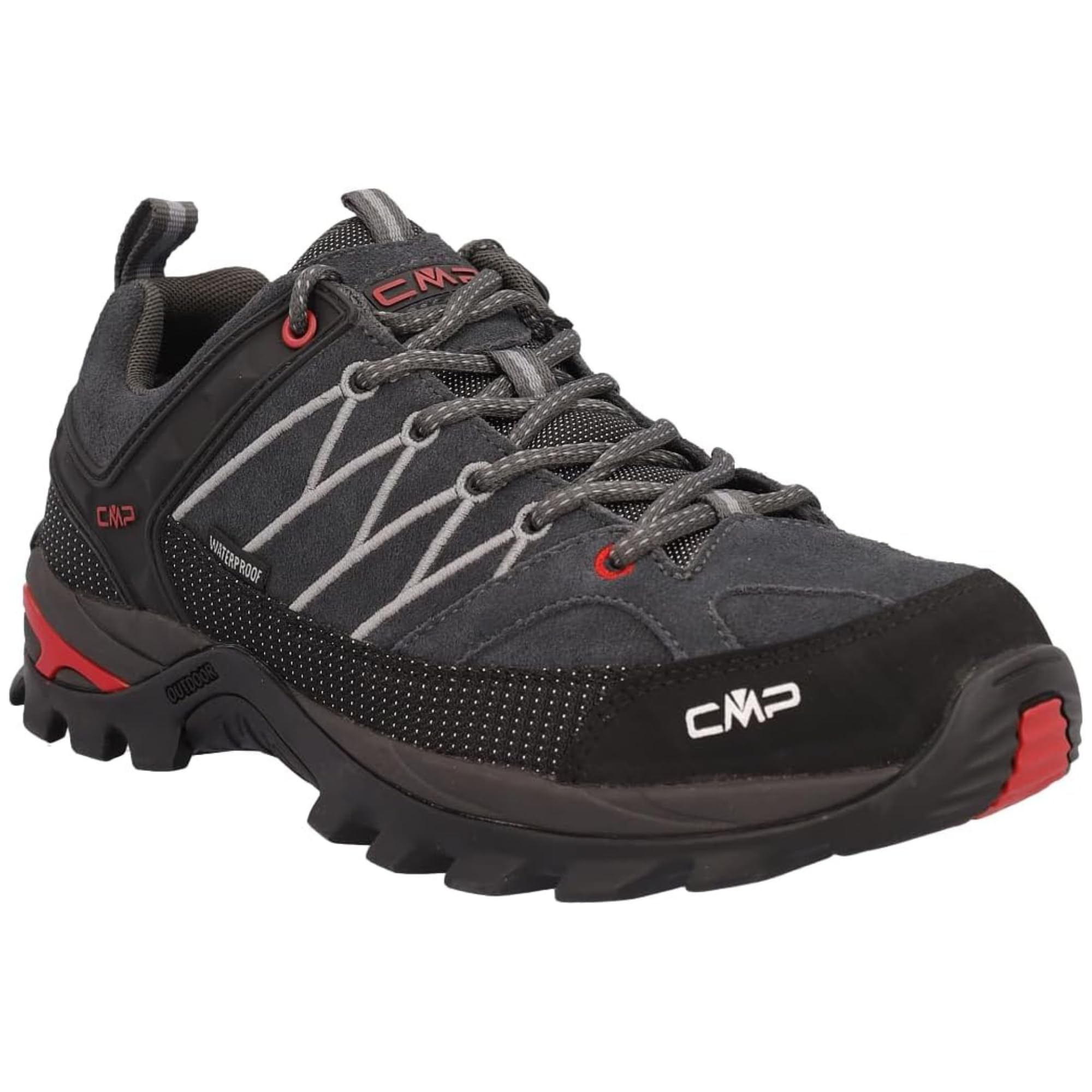 CMP Rigel Men’s Low Waterproof Hiking Shoes – Suede Trail Shoes with Ankle Support & All-Terrain Grip