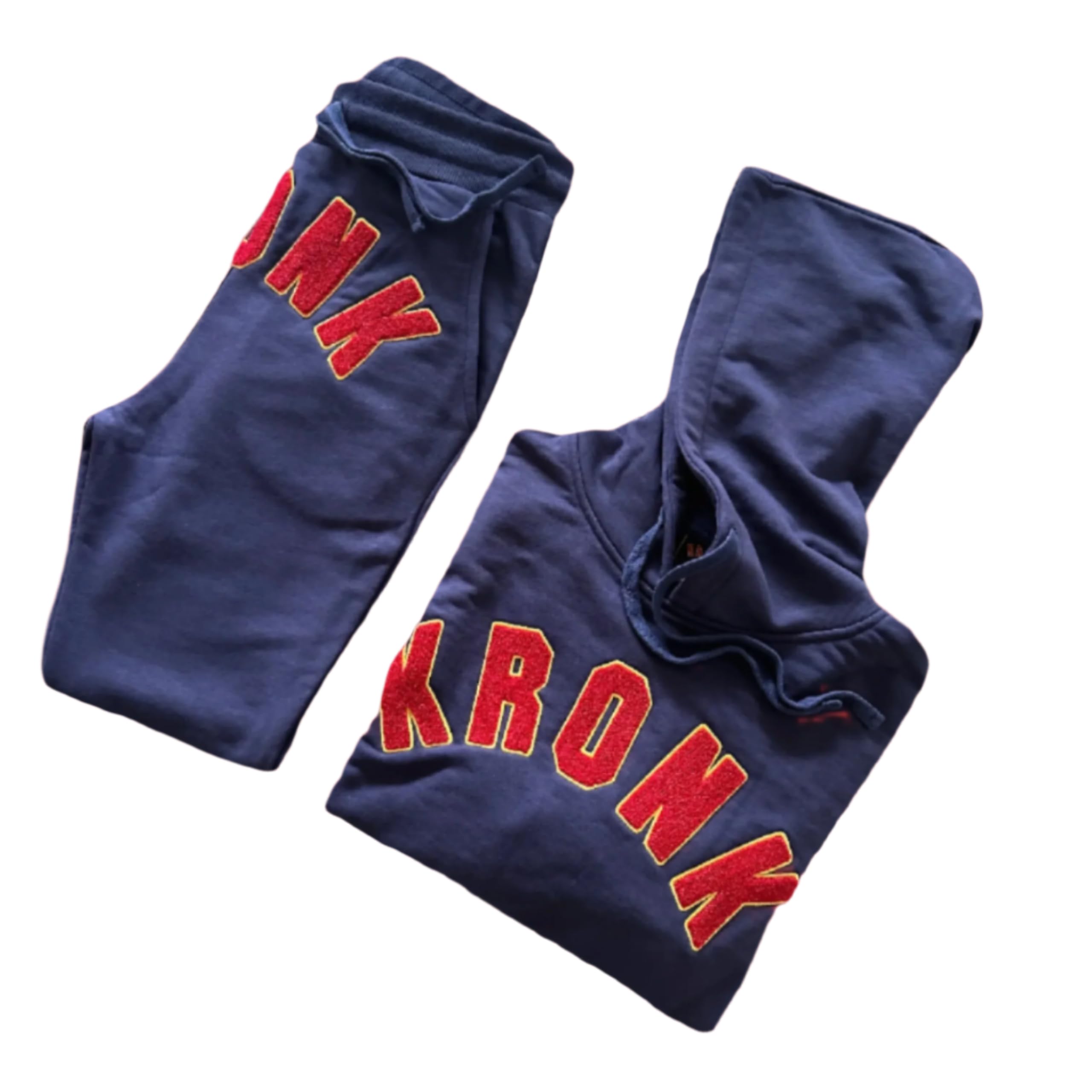 Kronk Felpa con cappuccio iconica Detroit a punto catena, vestibilità ampia, in misto cotone Terryloop con l'iconico logo retrò Detroit Boxing Gym