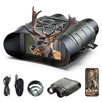 Binocolo Visione Notturna WiFi, 112MP 4K Binocolo Notturno Digitale con Zoom 12X Portata 450m