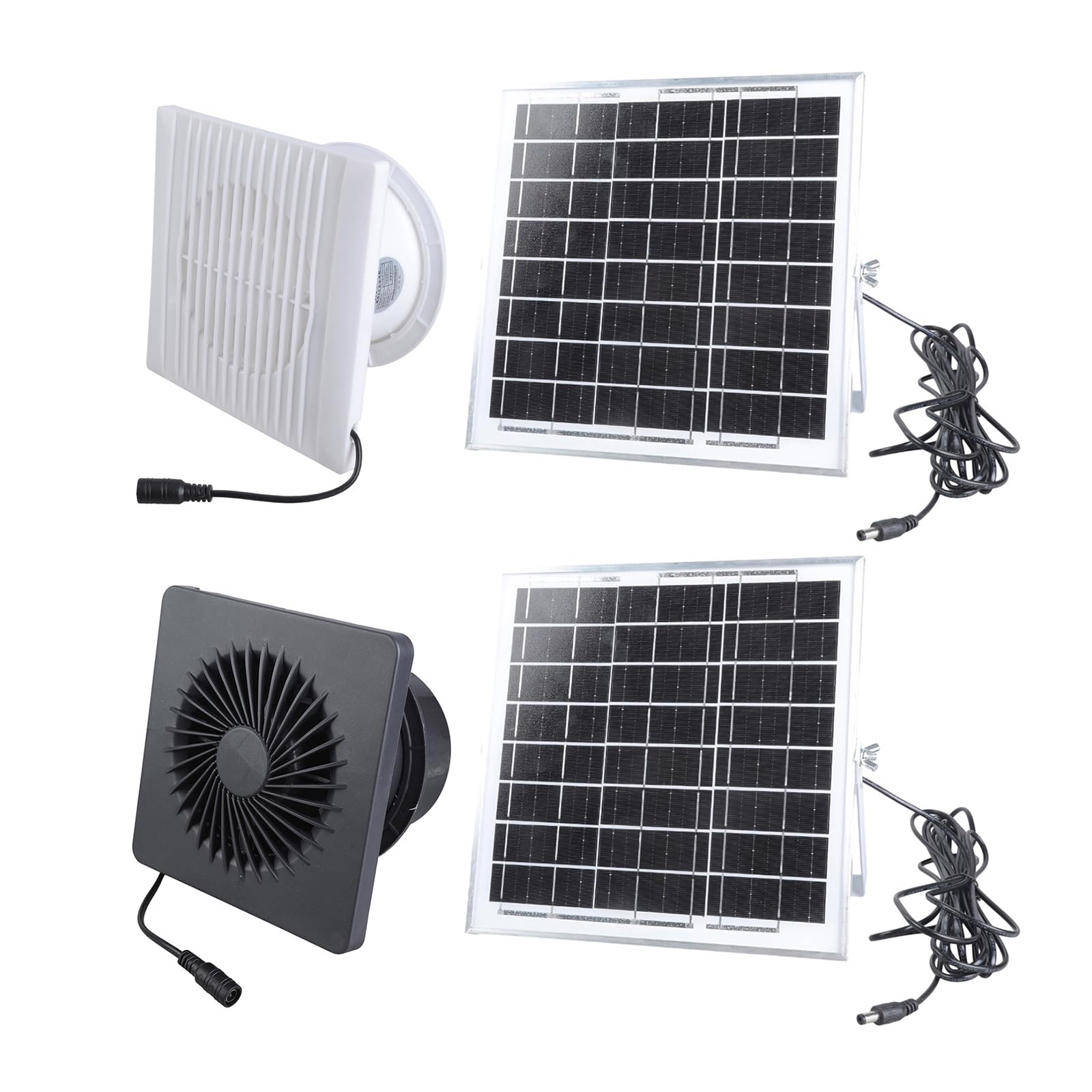 Solarenergie Belüftung, 8-W Panel und 4-Zoll Abluftventilator für Fenster, Gewächshaus, einfacher, geräuscharmer Solar Dachbodenventilator