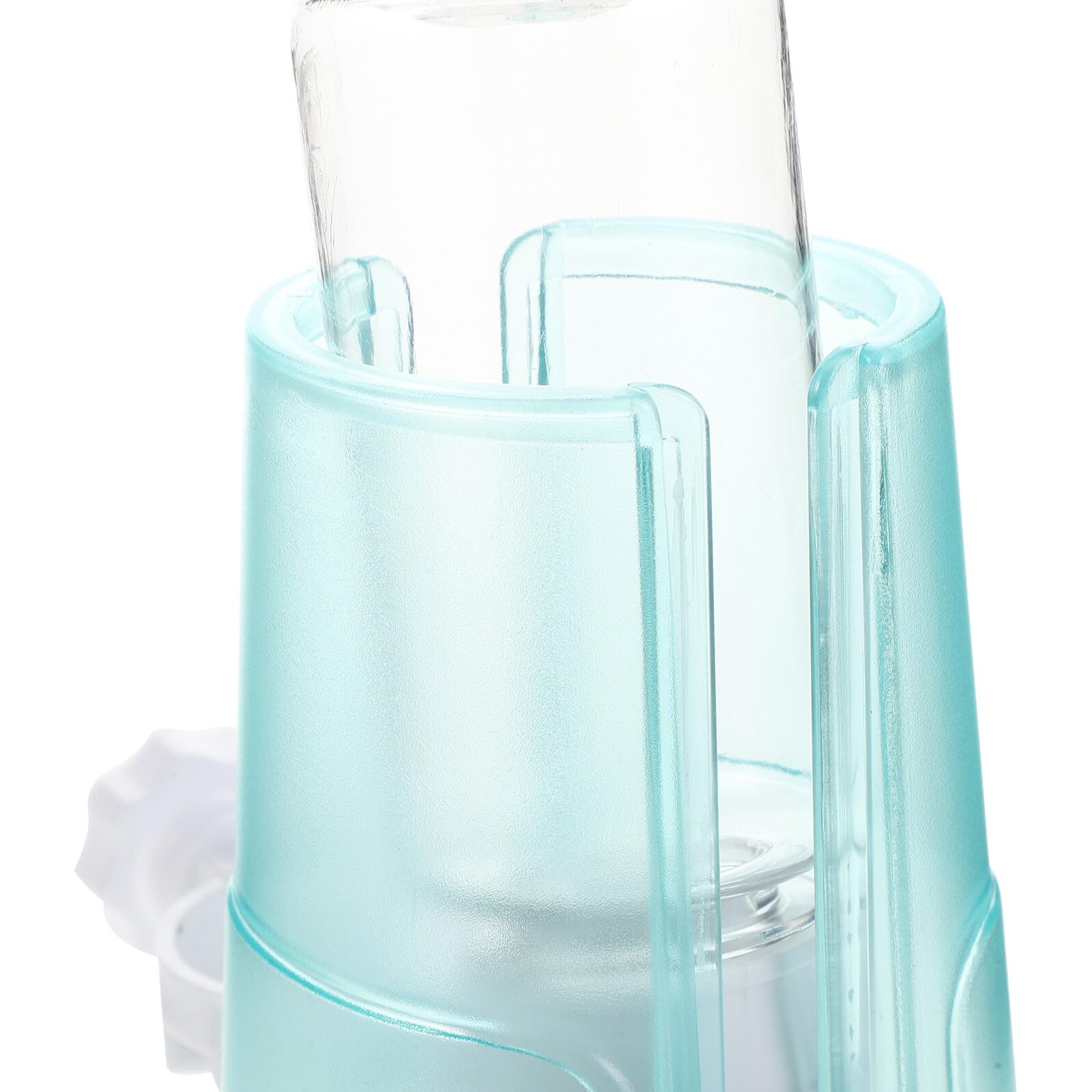 Abbeveratoio per Piccoli Animali 120ml Regolabile Plastico Metallo | Criceti e Conigli, Altezza 6, 5-12, 5cm, Base Appesantita Allargata, Dispenser Automatico