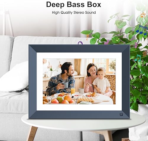 Vista 11 de Marco de fotos digital de 10.1 pulgadas, marco de fotos digital Wi-Fi, álbum de fotos digital, pantalla táctil IPS de 1280 x 800, 32 GB, rotación