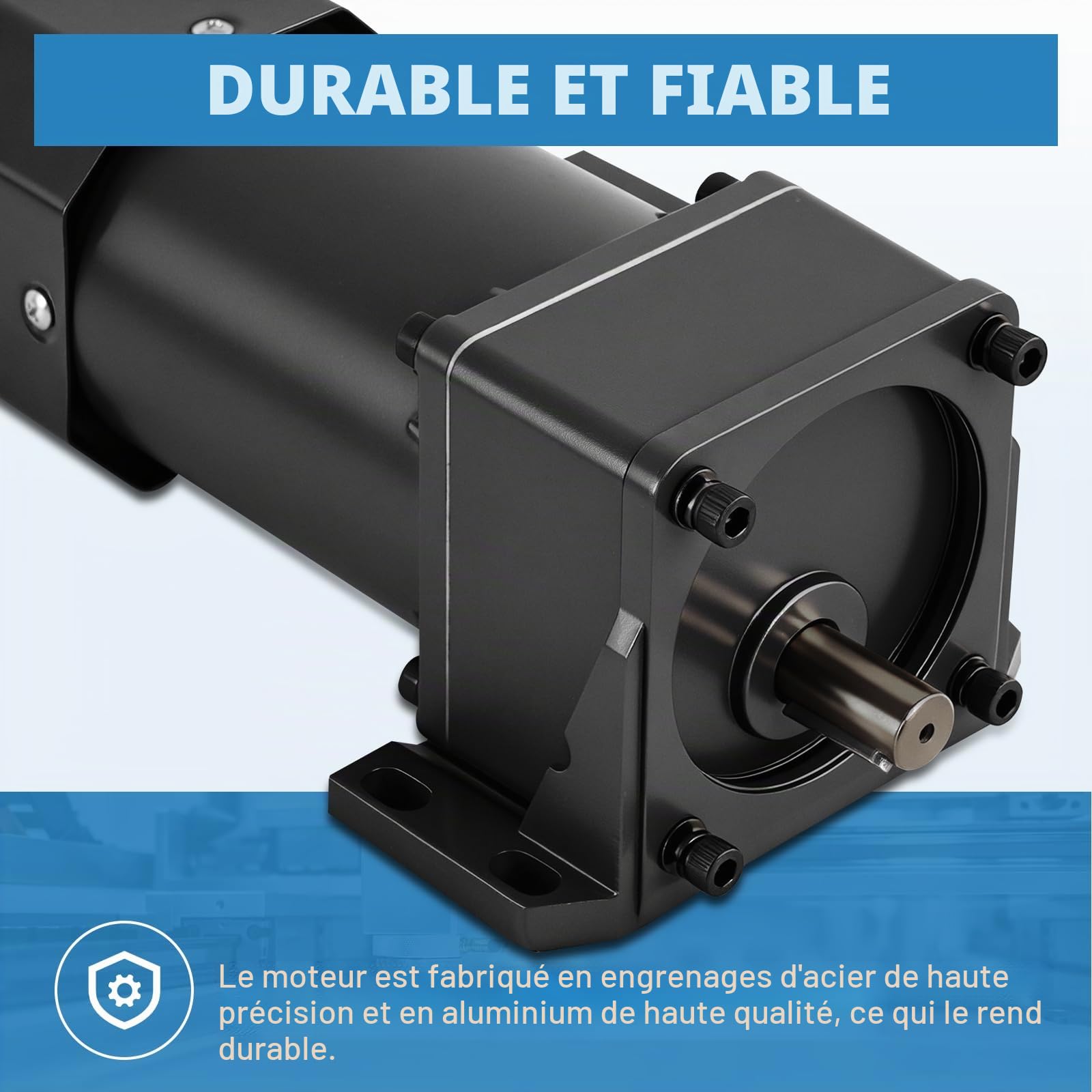 MXBAOHENG 90W Moteur à engrenages avec vitesse réglable Moteur électrique 220V AC Moteur monophasé à couple élevé et variateur de vitesse (sous-transmission 5K)