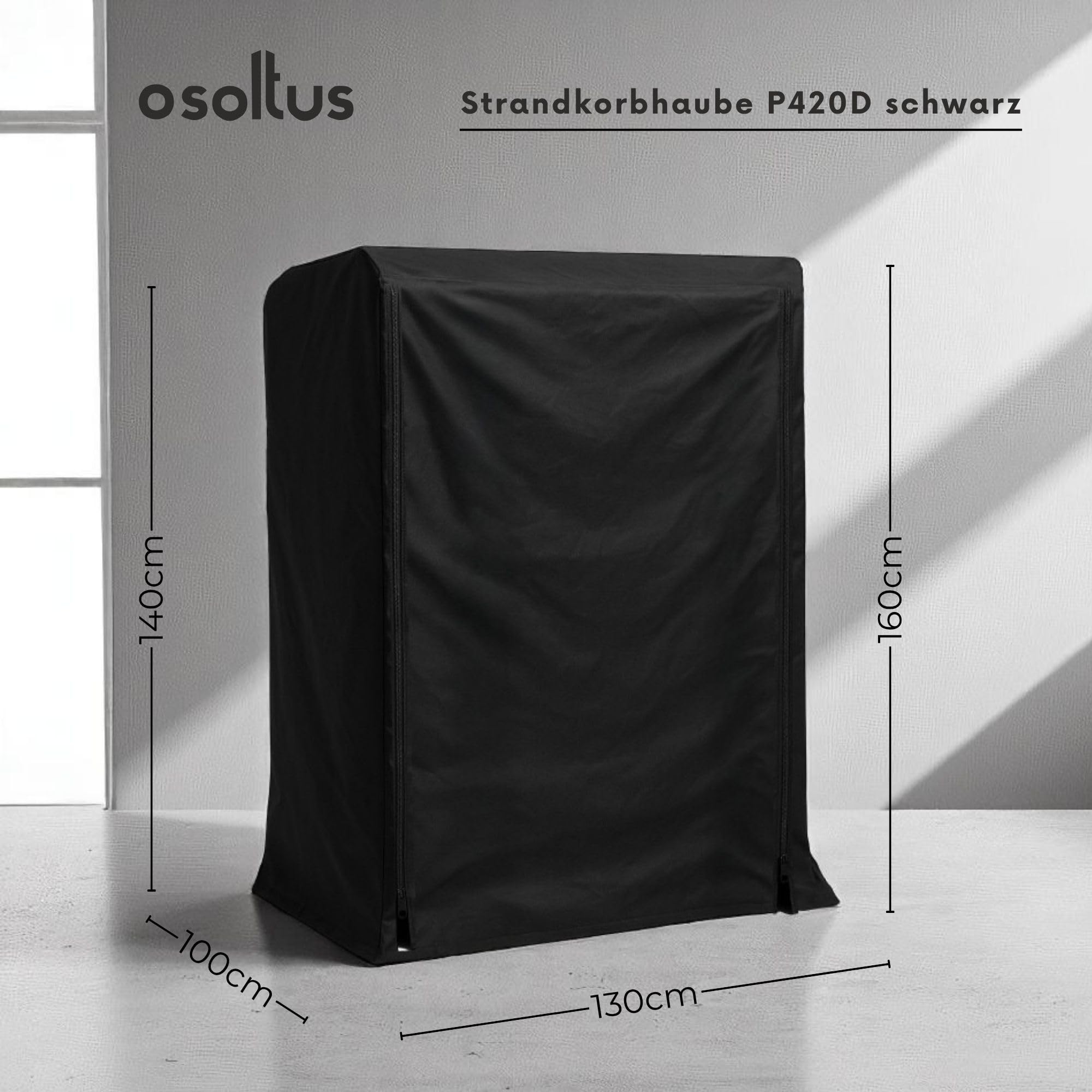osoltus Beschermhoes, strandstoel, Oxford-weefsel, grijs (130 cm