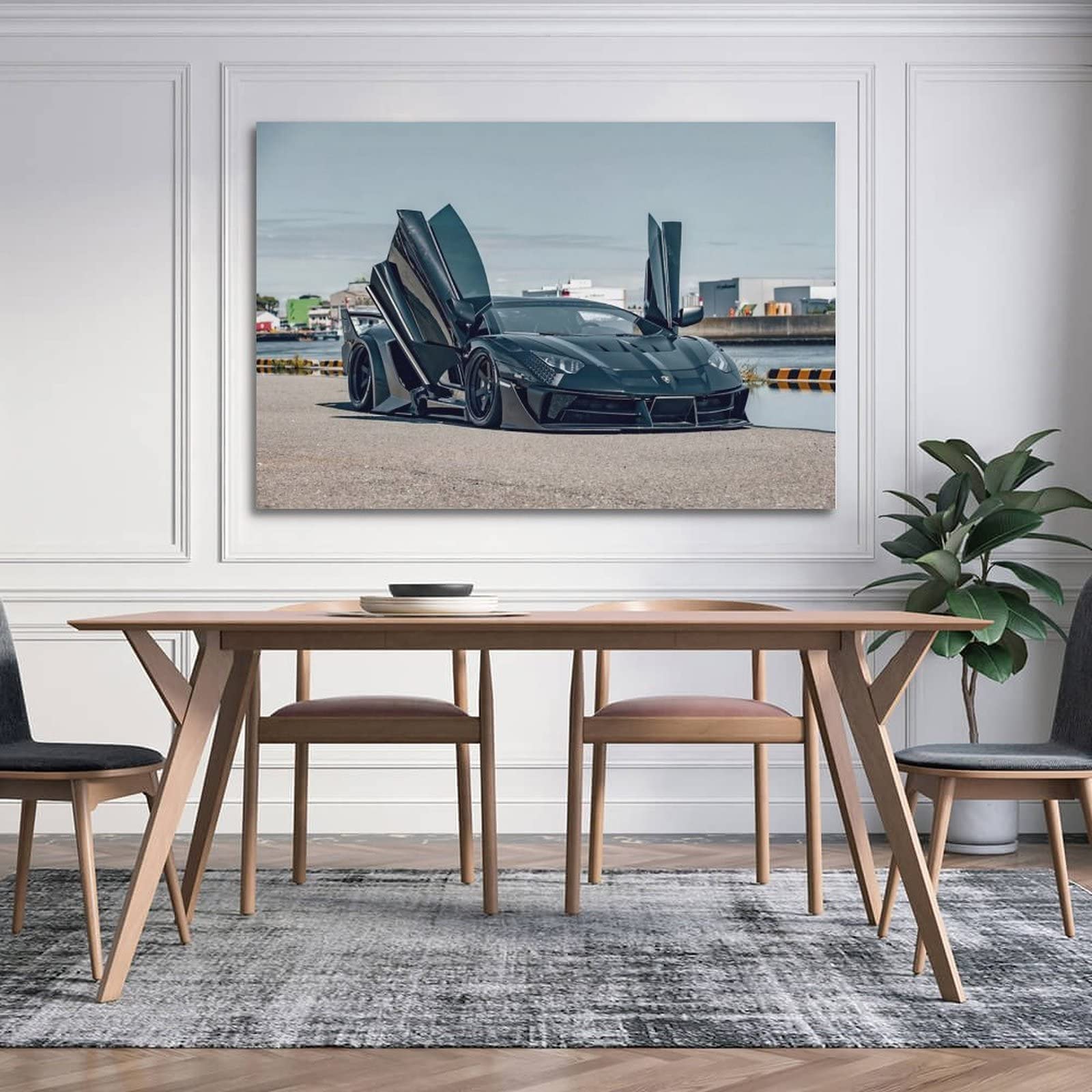 JUNNA Poster Su Tela Lamborghini Terzo Millennio – Quadro Decorativo 60x90 Cm Per Parete E Camera Da Letto