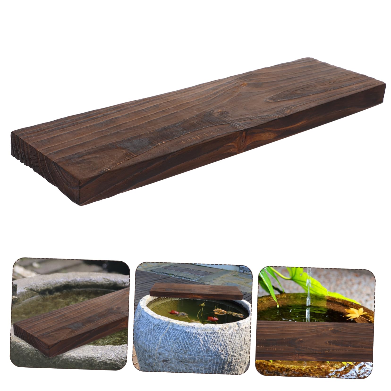 GLEAVI Carbonized Wood Board Aquarium Decor Accessories Decorations Accessory Water Features Aquarium Landscape Decors Fish Tank Ornament Indoor Aquarium Wood Board Light Brown