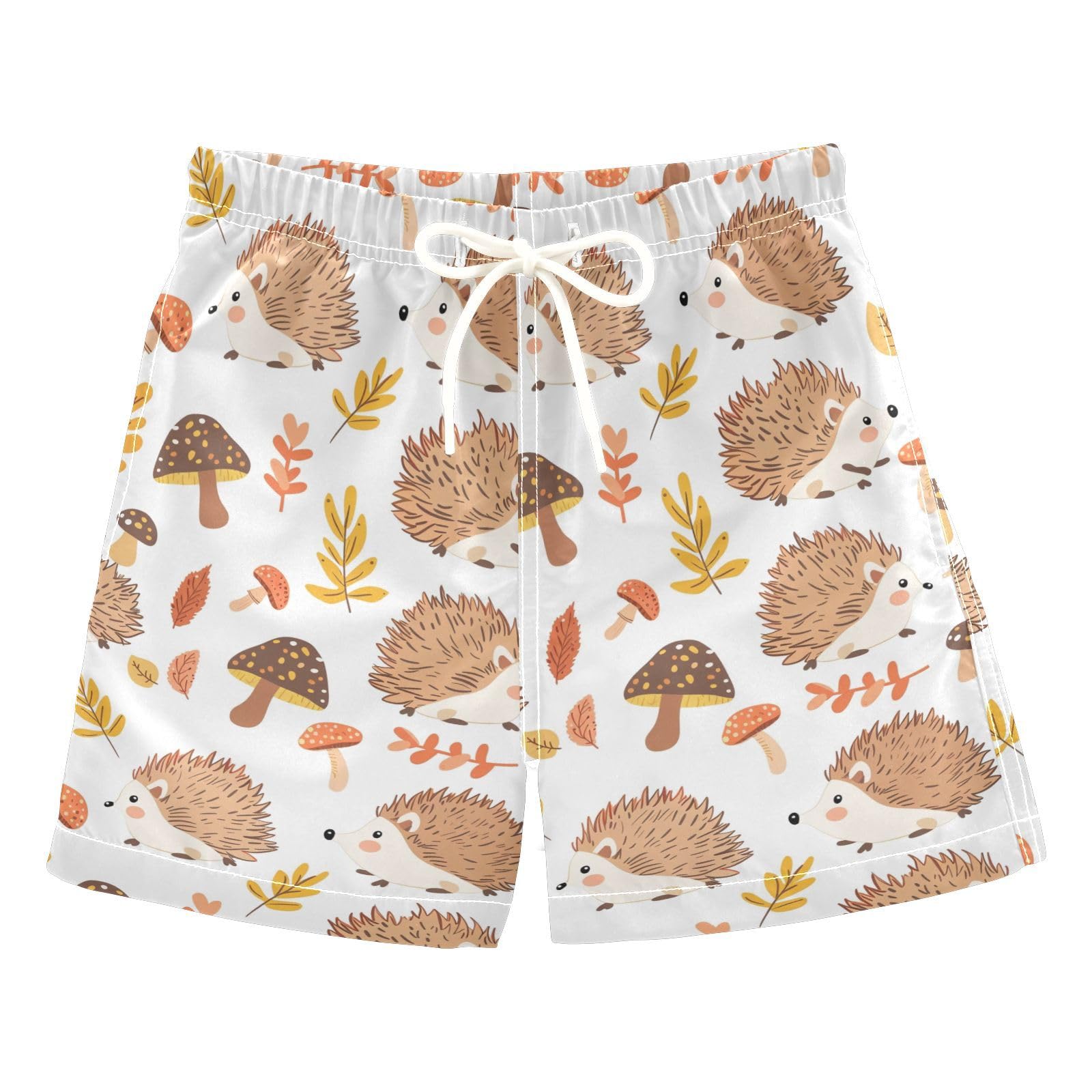 senya Mushroom Hedgehogs Boys Swim Trunks Toddler Shorts Swimwear Boardshorts Multicoloured