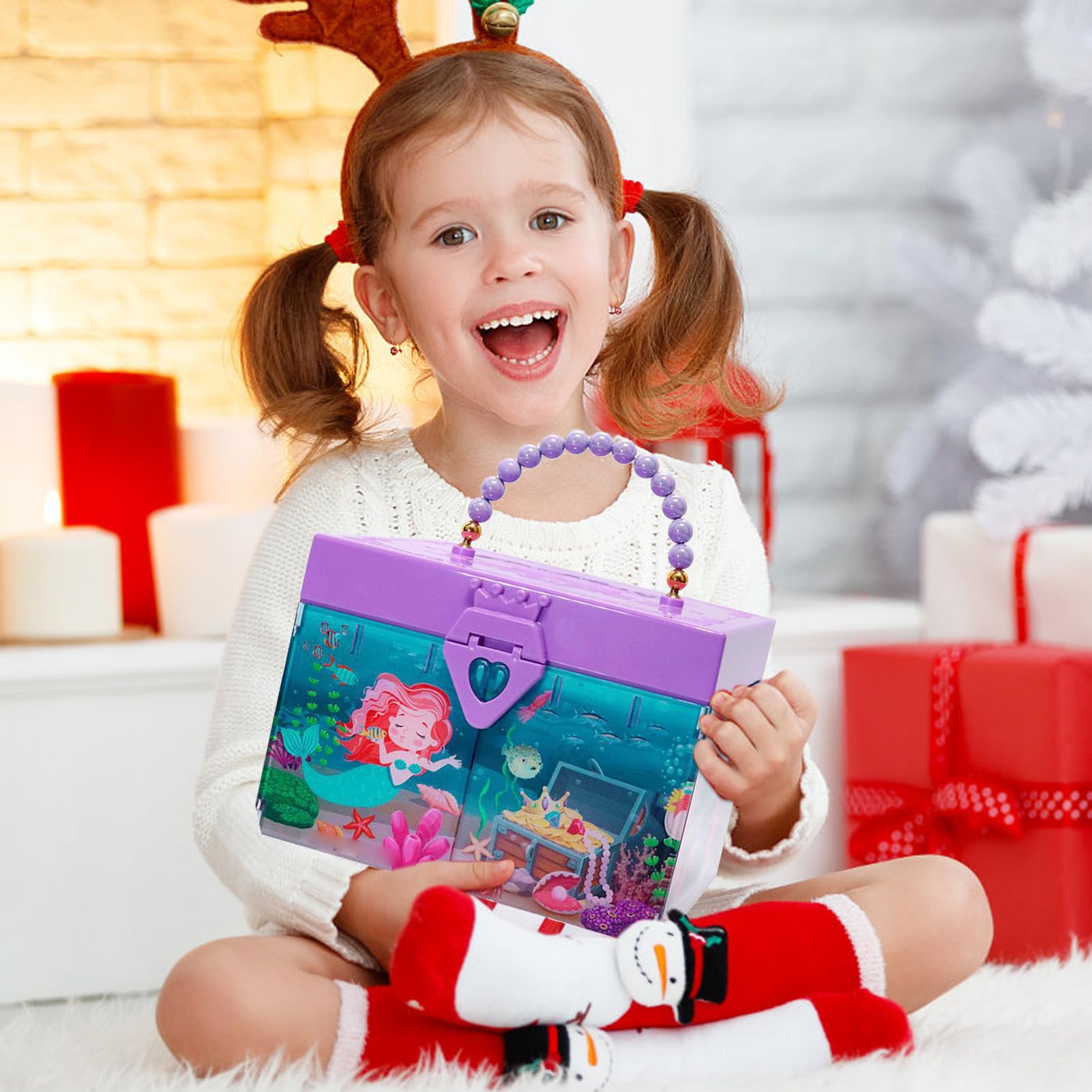 Kit de Maquillaje para Niñas Accesorios realistas Lavables para disfrazarse