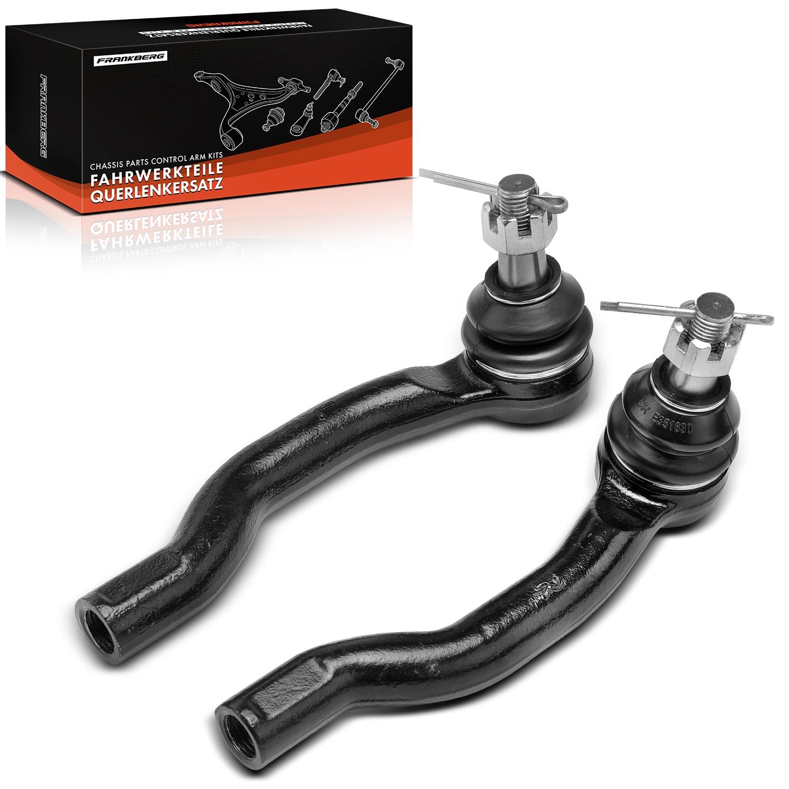 Frankberg 2 biellettes de direction, essieu avant gauche/droite 48520EA01J | Compatible avec: NP300 Navara plateau/châssis D40, Pathfinder III R51, NP300 Navara D40