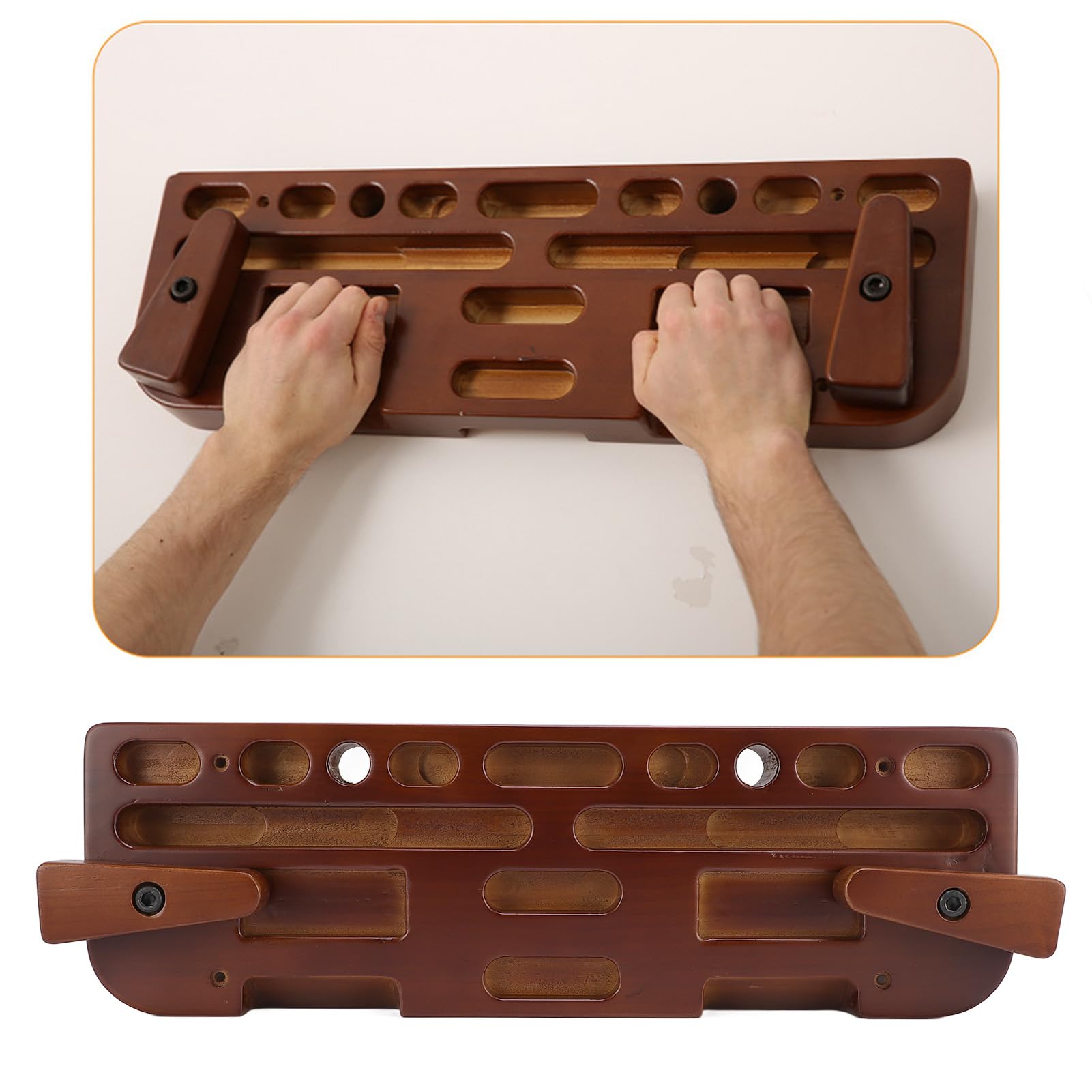 para Entrenamiento de Escalada en Roca, fortalecedor de Dedos, Tabla de Escalada de Madera montada en la Pared para Gimnasio en casa, antebrazo y Entrenador de Fuerza de