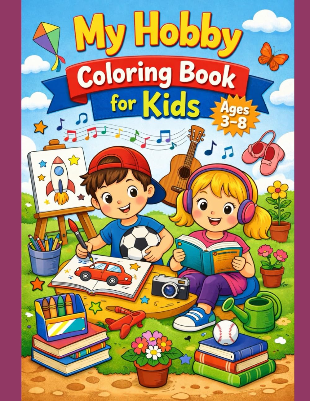 My Hobby Coloring Book for Kids Ages 3–8