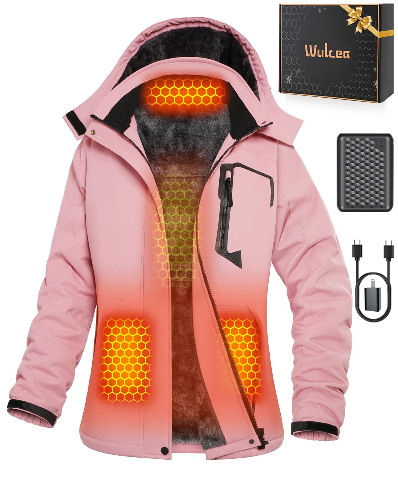 Women Graphene Heated Jacket Electric Warming Coat Cool 2026 Christmas Birthday Gift Ideas Mother Daughter Wife Sister Girlfriend Her Best Friend Appreciation Thank You Father Husband Son Boyfriend