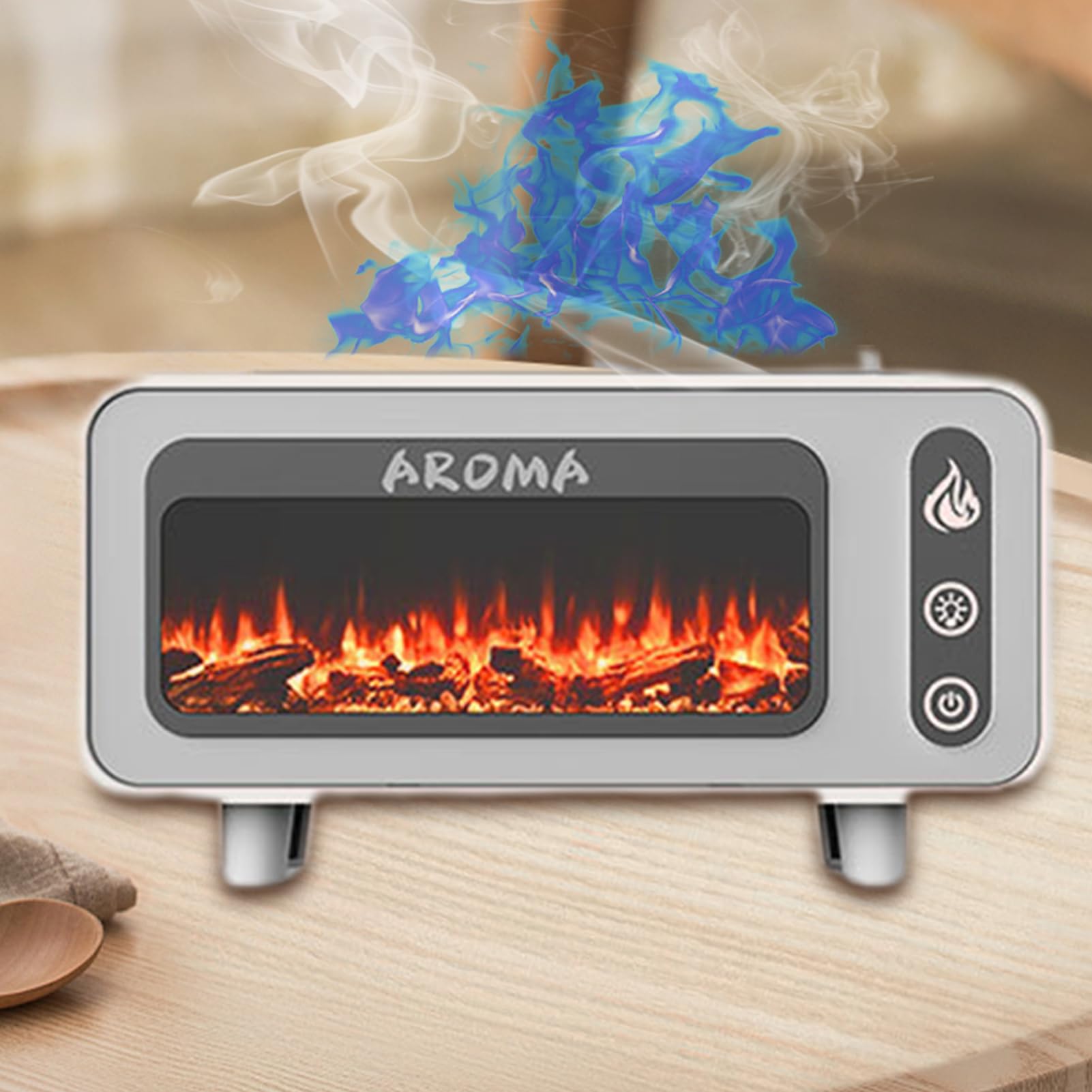 Umidificatori D'Aria Per Camera Da Silenziosa Luce Notturna LED 200 ml | Diffusore per Aromaterapia a Fiamma di Per Camera Del Neonato, Bagno, Seminterrato, Soggiorno, Auto, Yoga, Sp