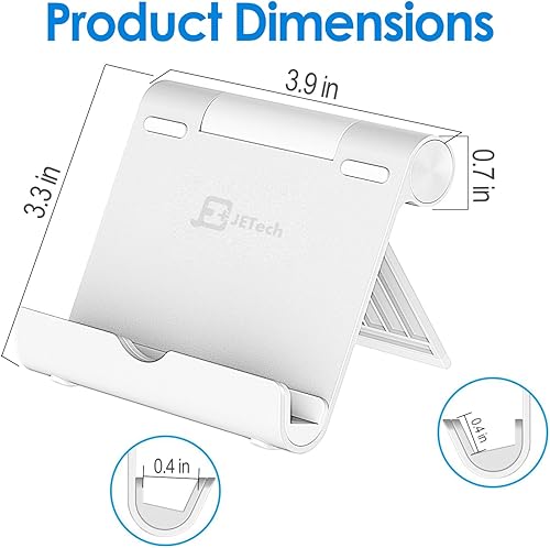Miniatura 3 de JETech Soporte para tablet, soporte de escritorio portátil ajustable, base plegable para iPadiPad ProAirMini, Galaxy Tab A8A7 LiteA7S8S7, Kindle,