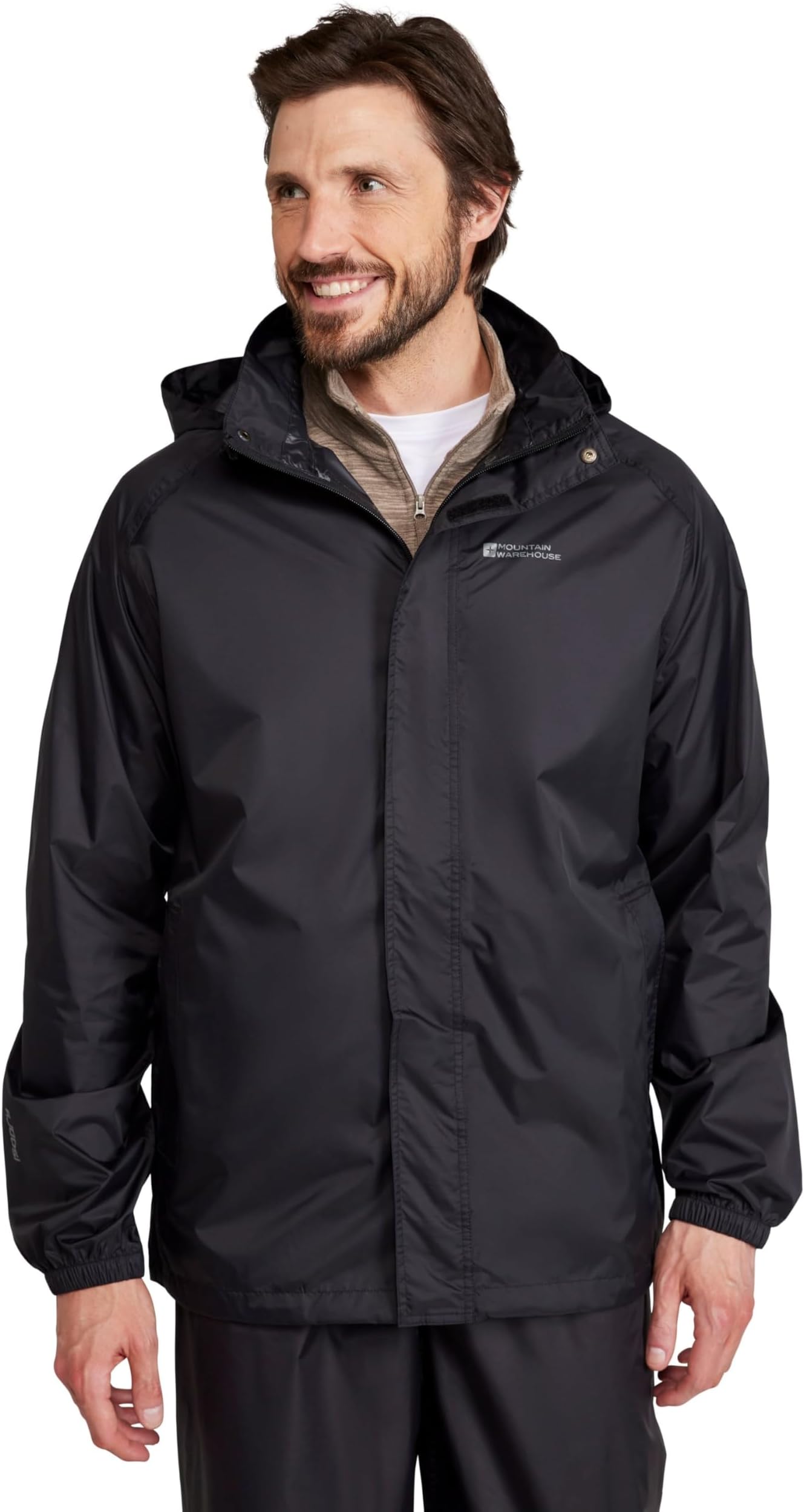 Pakka Mens Waterproof Packable Jacket - IsoDry, Lightweight & Breathable Raincoat with Taped Seams & Packaway Bag - Spring Summer & Travel