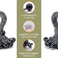 Vista 2 de Paquete de 30 cuerdas elásticas de bolas, 6 pulgadas, resistentes para toldos, lonas, cuerdas elásticas para camping, tiendas de campaña, carga