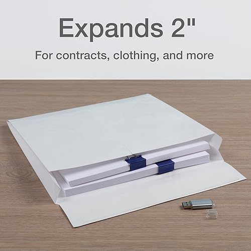 Miniatura 3 de Quality Park Survivor - Sobres de catálogo de 10 x 13 pulgadas fabricados con DuPont Tyvek de 18 libras, se expande 2 pulgadas, autoadhesivo para