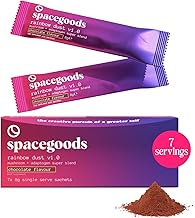 Spacegoods Rainbow Dust 7 Day Sachet Pack | Flavoured Mushroom Coffee | 80mg of Natural Caffeine | Lions Mane, Chaga, Ashwagandha & Vitamin B5 | Experience Sharper Focus, Energy & Calm | Chocolate