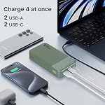 NOBIS 65W Chargeur portable, 20000mAh Batterie Power Bank avec câble C à C, Batterie Banque avec affichage numérique pour téléphone Android Ordinateur portable etc