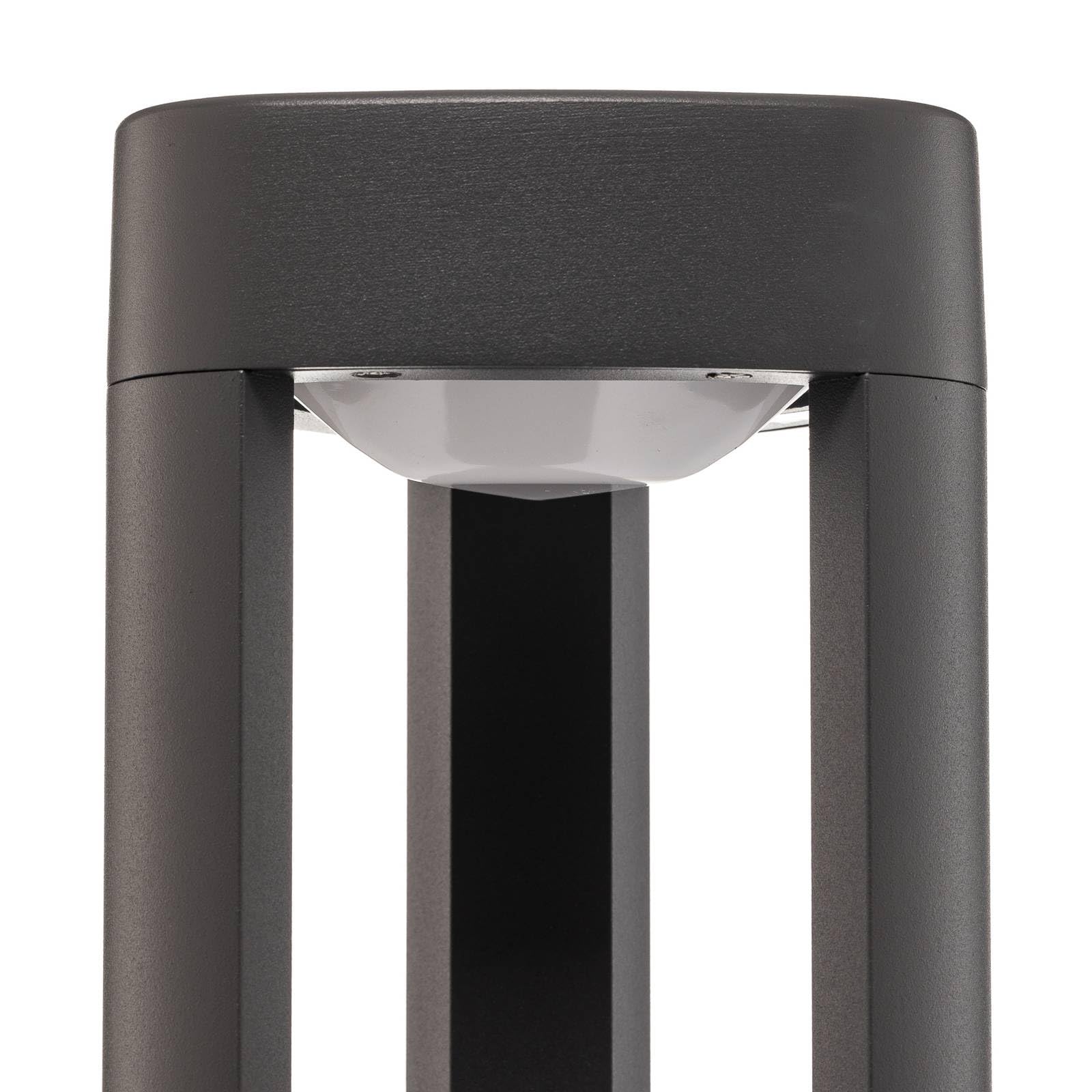 Lucande LED Außenleuchte Pirron (spritzwassergeschützt (Modern) in Schwarz aus Aluminium (90 flammig,) - Wegeleuchte Pollerleuchte Wegelampe Sockelleuchte