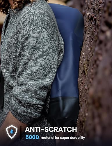 Miniatura 4 de Lamicall Mochila impermeable de 30L y 20L Dry Bag - Bolsillo con cremallera Bolsa impermeable con parte superior enrollable, azul marino y amarillo