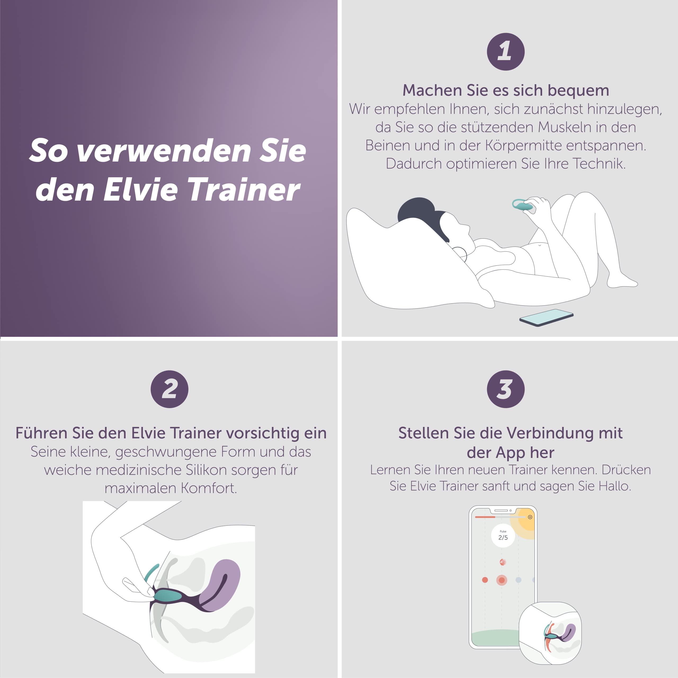 Elvie Trainer Beckenbodentrainer für Frauen, Beckenbodentrainer für Frauen, intelligenter Kegel-Übungsgerät – App-gesteuert mit Biofeedback
