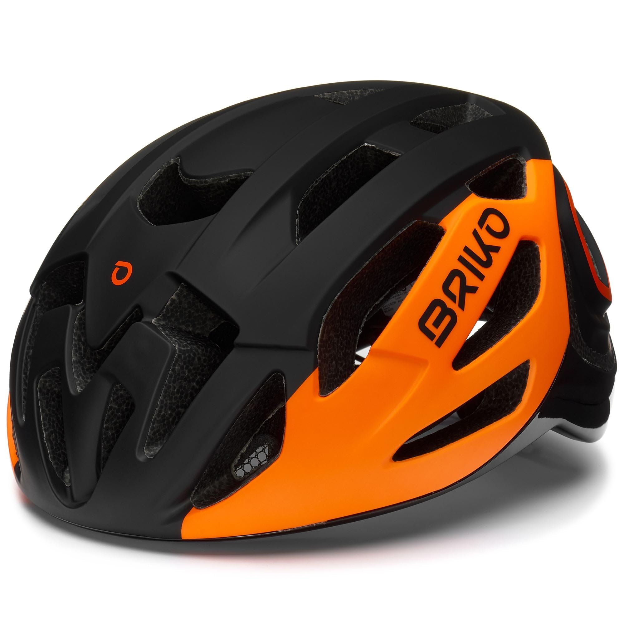 Briko Blaze, Helmet Unisex Dorosły, Mat Black-Orange, M