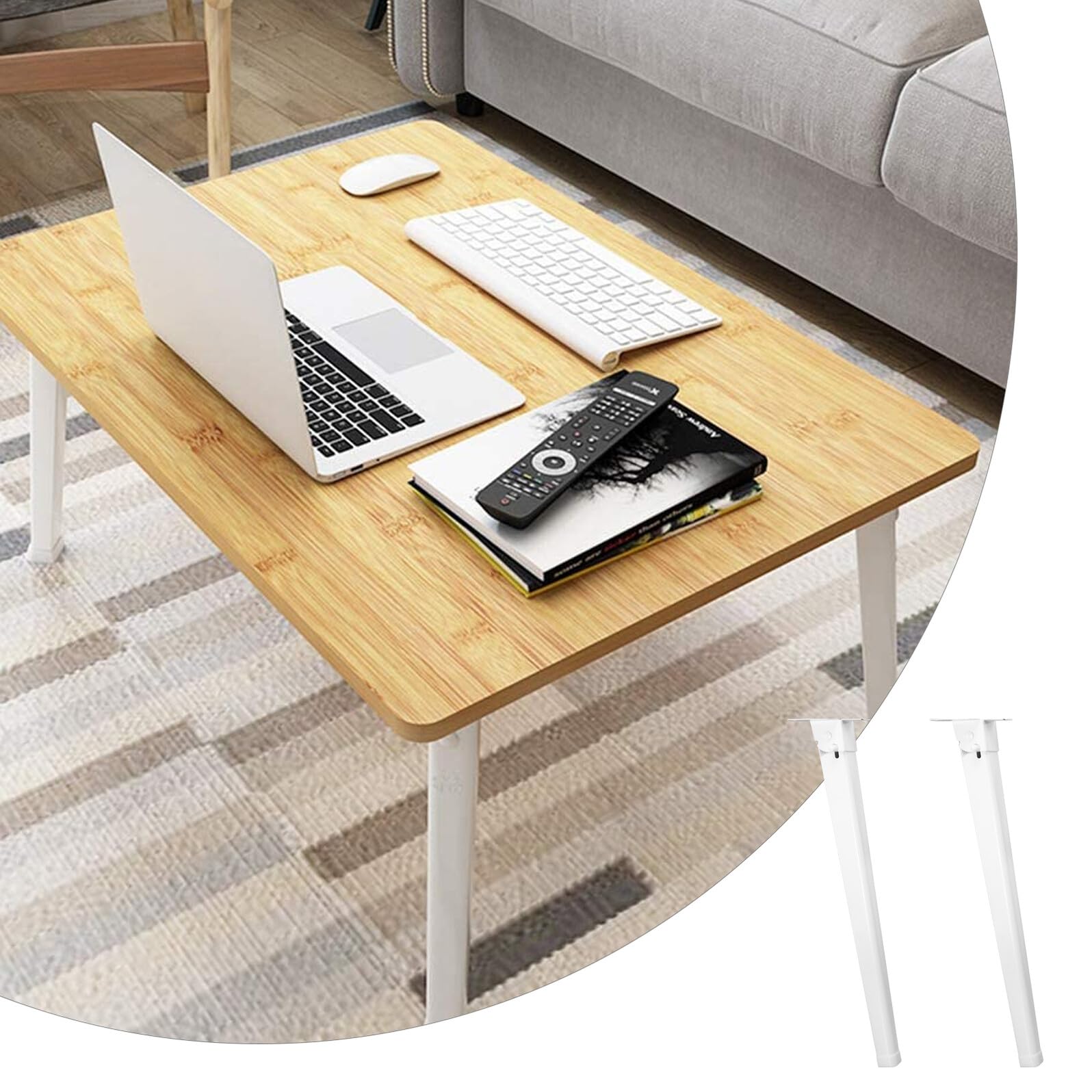 4 Stück Klappbare Möbelbein aus Eisen für Klapptisch und Laptoptisch