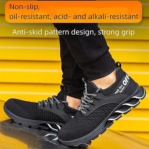 Miniatura 6 de Steel Toe Shoes for Men Women Indestructible Work Shoes Lightweight Puncture Proof Comfortable Water Resistant Safety Sneakers Slip-Resistant
