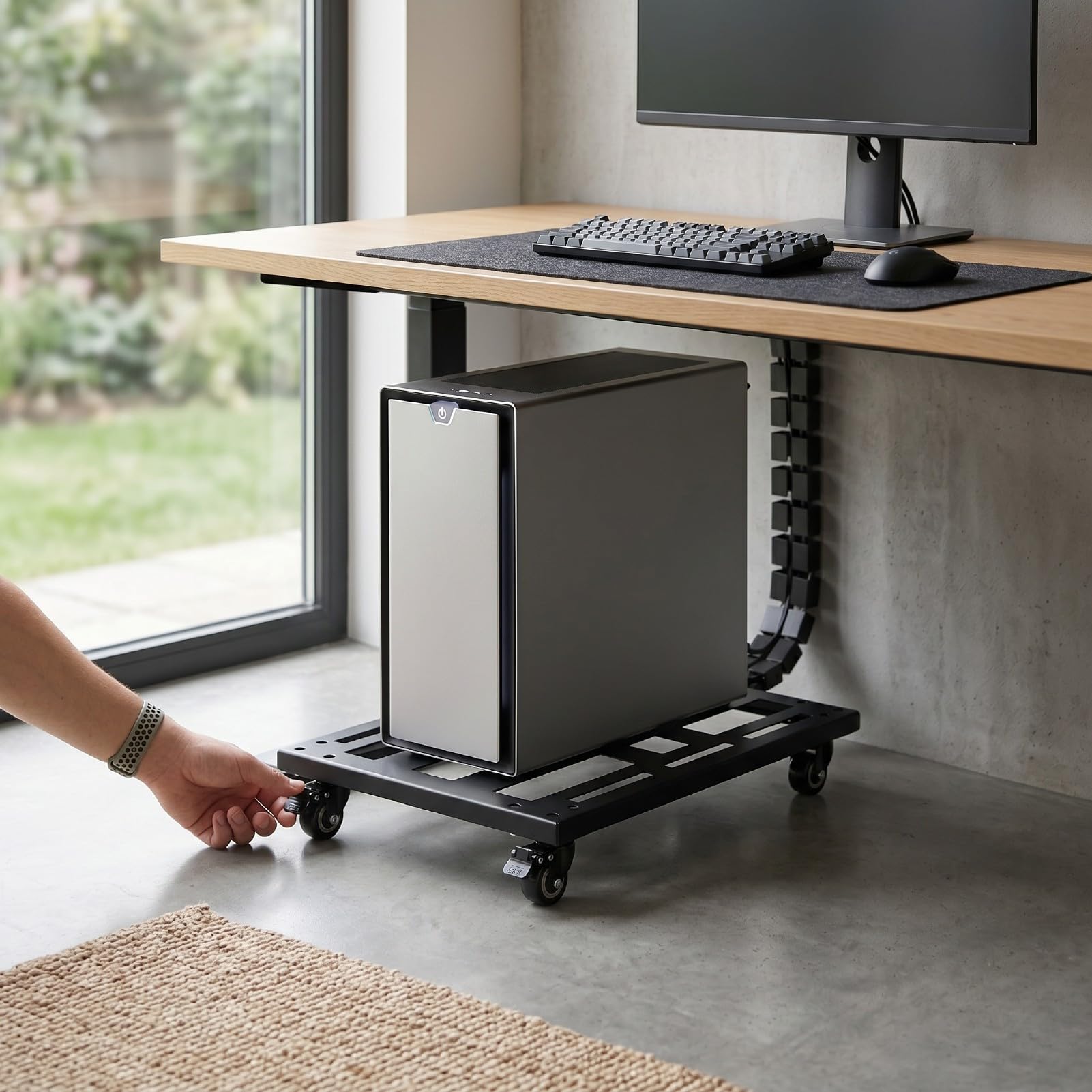Carrello per Utensili Rotanti Ruote Girevoli a 360 Gradi per