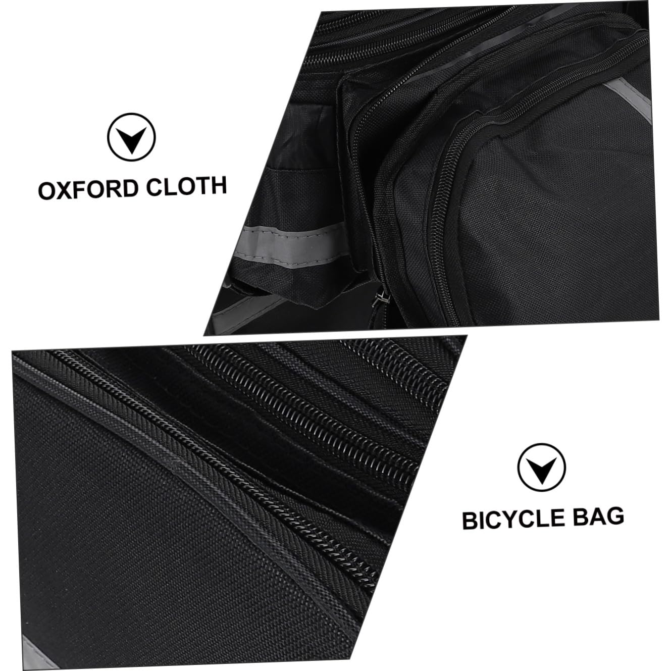 Oxford Stoff Gepäckträgertasche Schwarz fürs Fahrrad