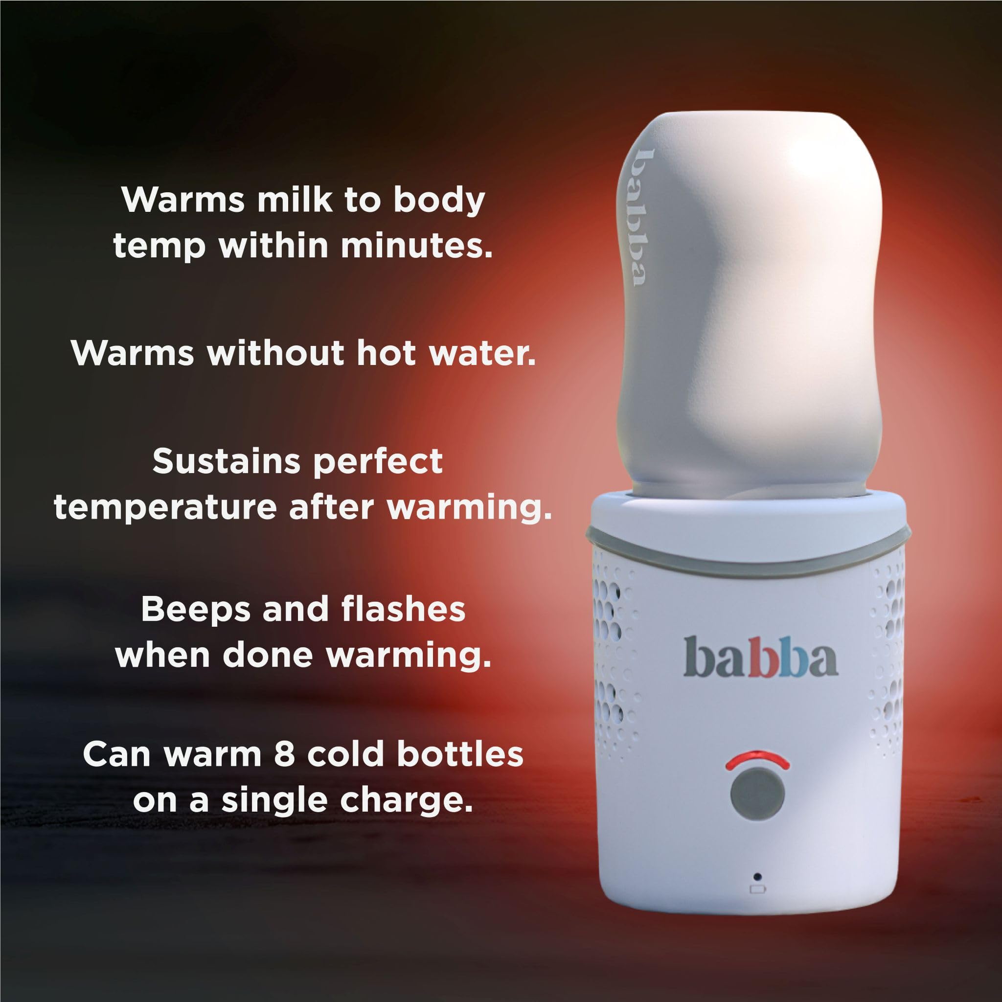 Babba Enfriador y calentador de biberón: enfría y calienta rápidamente el almacenamiento de leche materna, portátil y fácil de transportar, control inteligente por aplicación, temperamento