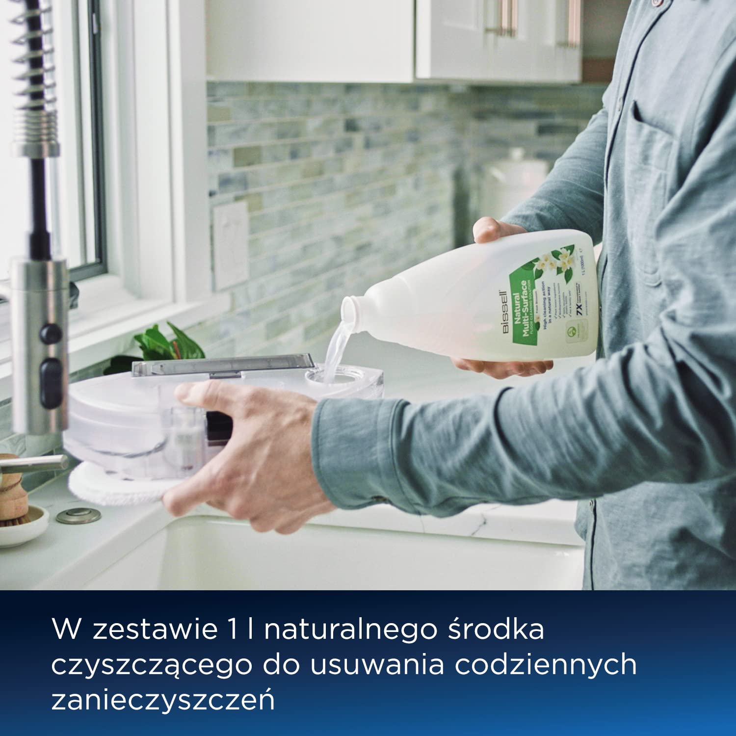 BISSELL SpinWave R5 - Odkurzacz automatyczny z mopem - Nawigacja LIDAR - Wykrywanie Dywanów i Chodników - Silne Odkurzanie do 2000 Pa - Odkurzacz Bezprzewodowy - 61 dB - Biały - 3475N