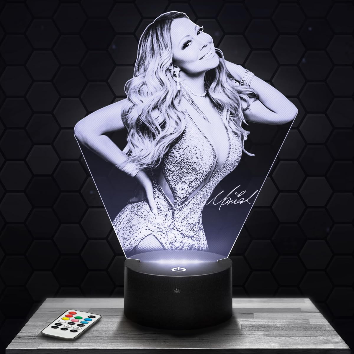 Lampephoto.fr Boys M.carrey - M. Carey 3D Lamp Night Light 3D Led Illusion Lamp, Christmas, Gift Idea For And Girls, Night Light For Children's Or Adult's Bedroom, Led Bedside, Gifts Merchandising