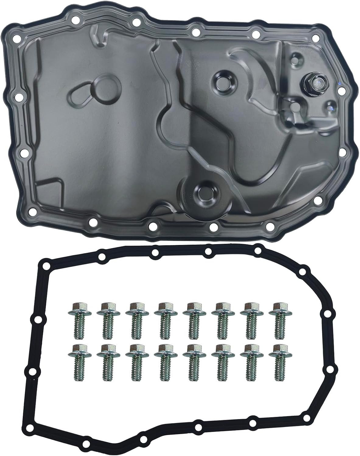 SHOWSEN 482802H000 Transmission Oil Pan with Drain Plug & Gasket Compatible with 2021-2023 Hyundai Elantra,2020-2022 Accent,2022-2023 Kona,2019-2023 Kia Forte,2020-2023 Soul,L4 1.6L,2.0L