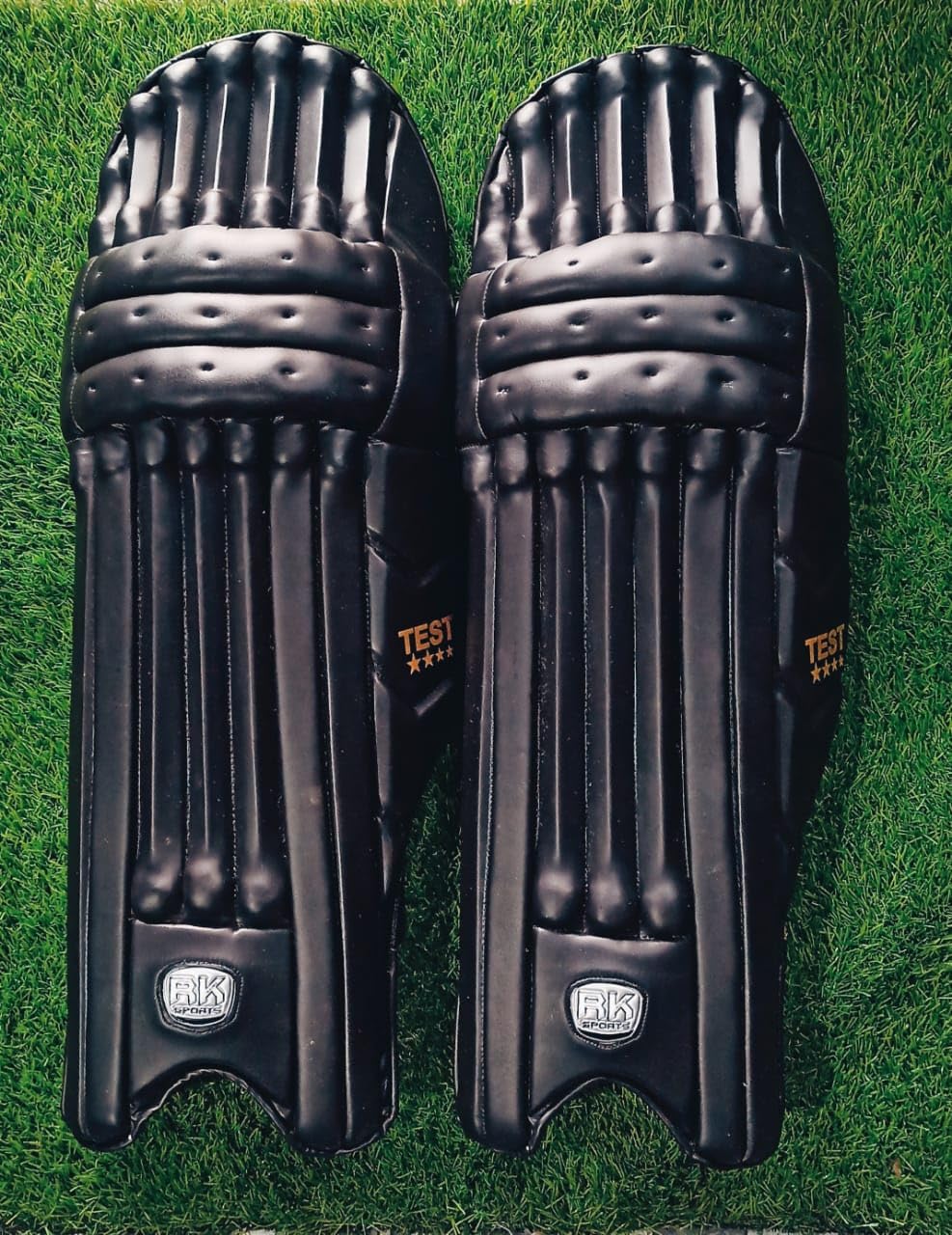 Rk Sports Batting Leg Gaurd Test Black PU - 25" Inch Youth Size-image-36