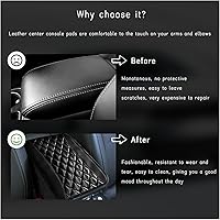 Vista 5 de Cojín para Consola Central de Automóvil, Funda Universal de Cuero Impermeable para Caja de Asiento de Reposabrazos, Cómodo Protector de Cubierta