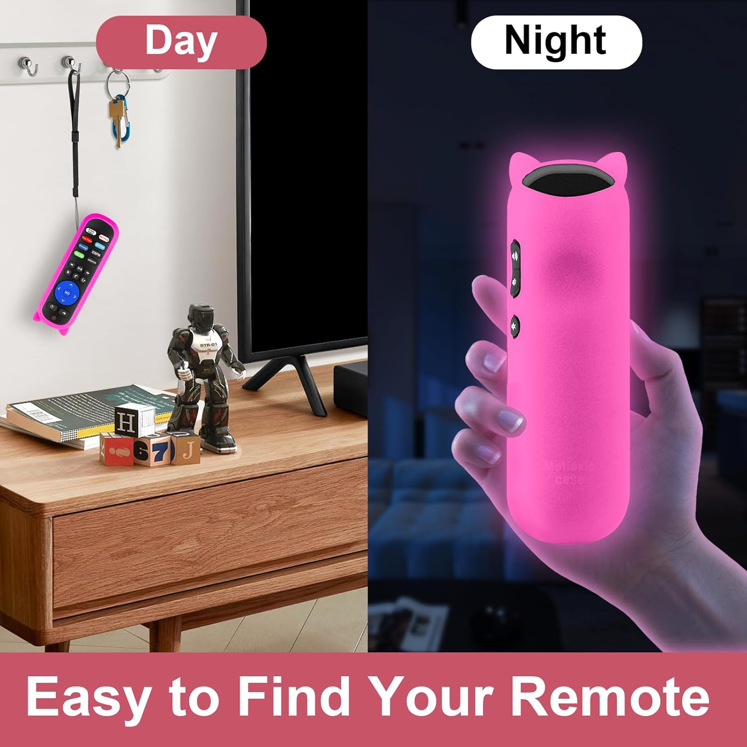 Yimaut Remote Cover Glow in Dark Feature