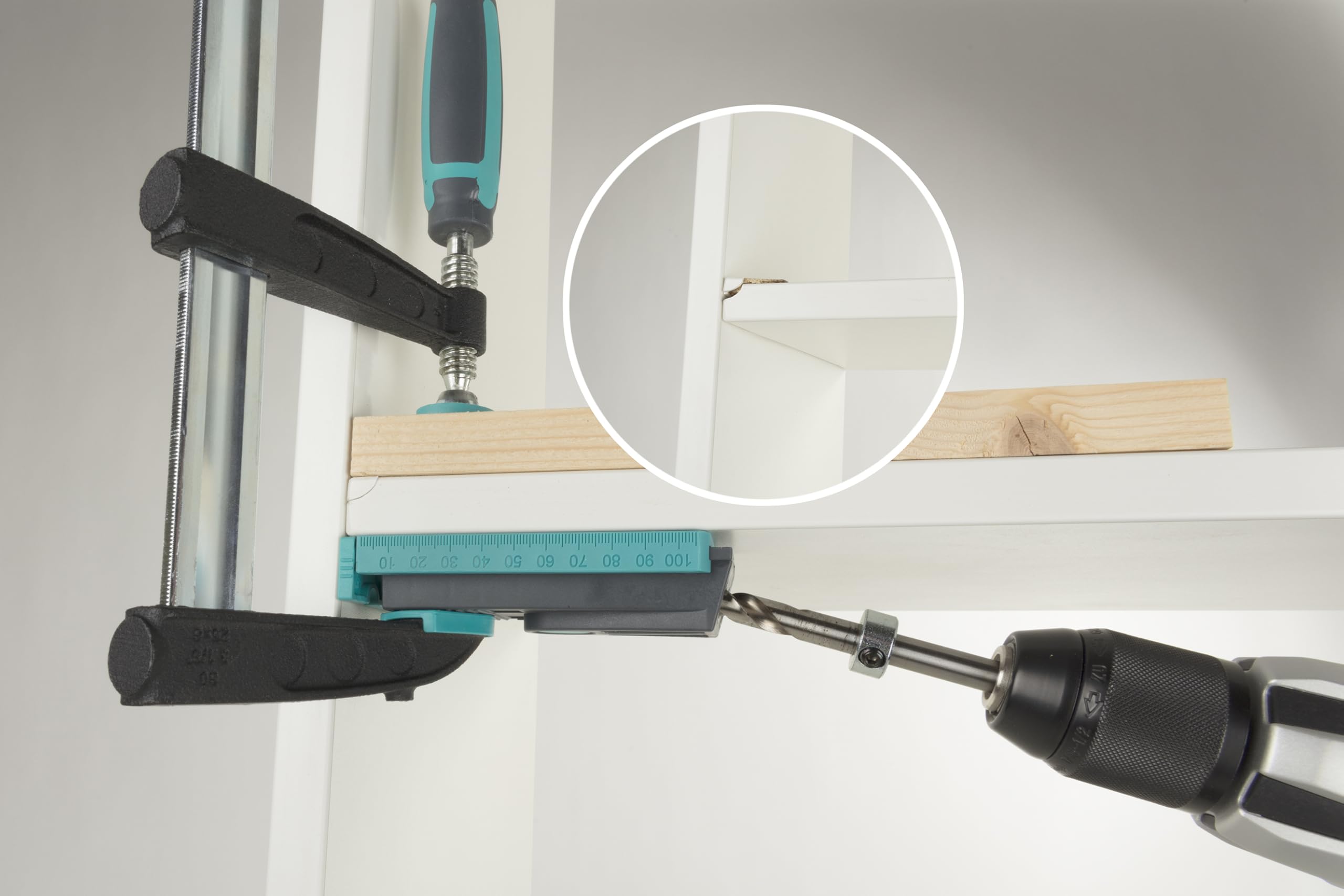 wolfcraft Set "Giunzioni ad angolo invisibili" - 8629000 - Per avvitamenti invisibili con angolo di 90°