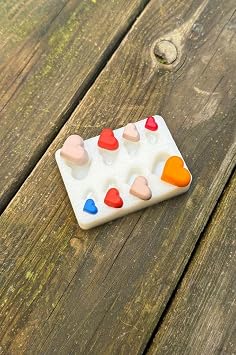 Rufus Concept Heart Mini Four Size Eight Silicone Candle Mold