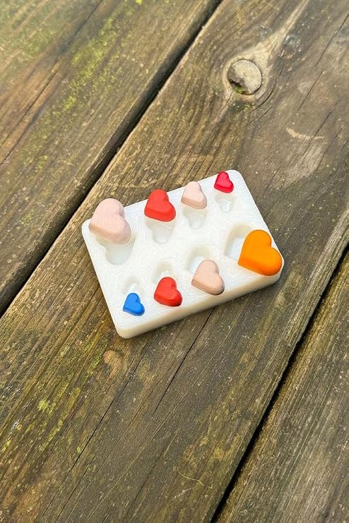 Rufus Concept Heart Mini Four Size Eight Silicone Candle Mold