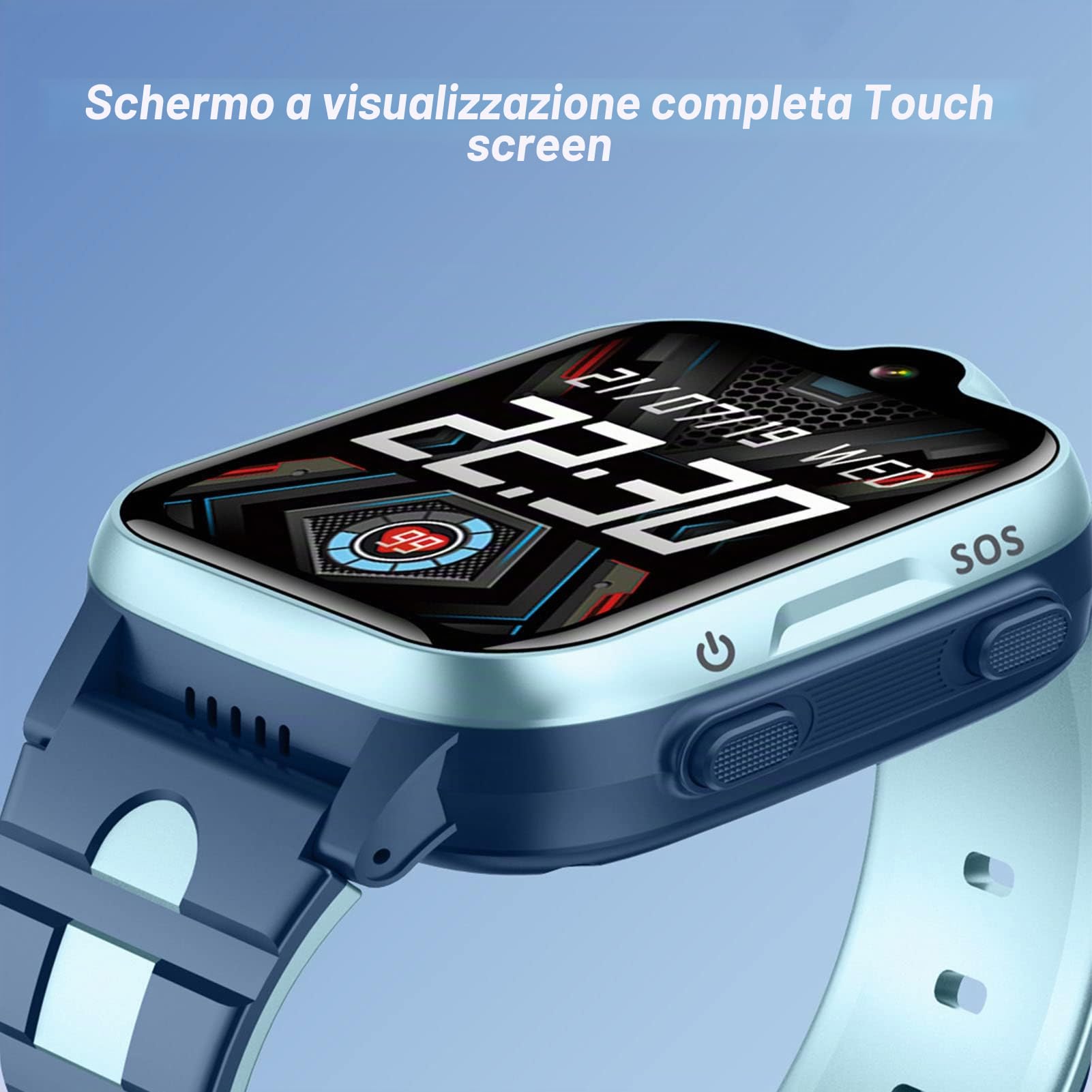 4G Orologio Intelligente Telefono per Ragazzi e Ragazze, Posizione GPS Video Chiamata Smartwatch Impermeabile IP67 con Touch Screen Bambini Che Imparano a Guardare il Telefono (Blu)
