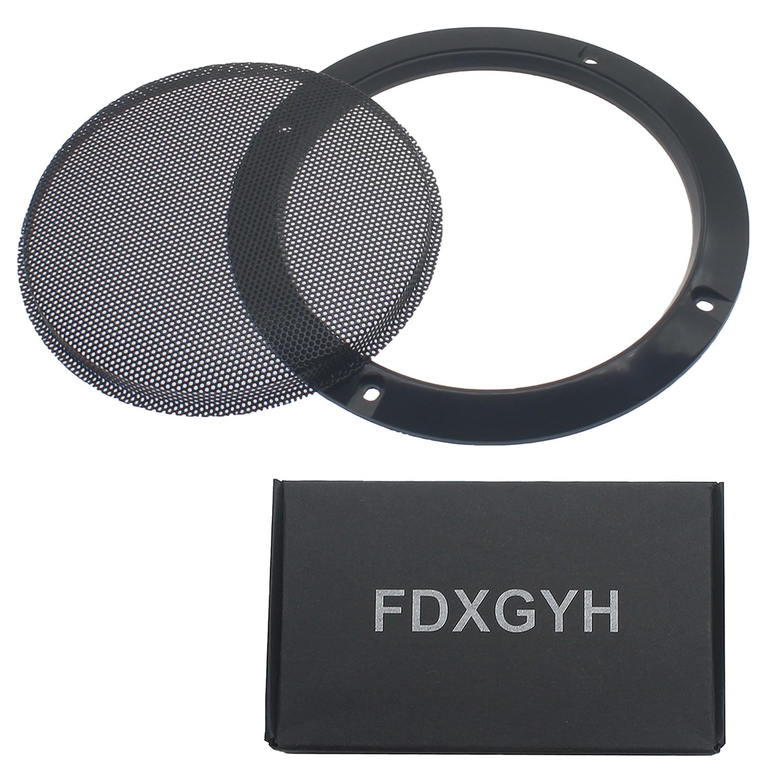 2 Pcs 12 Inch Black Car Audio Speaker Cover Metal Mesh Subwoofer Grill Horn Guard With 8 Clips