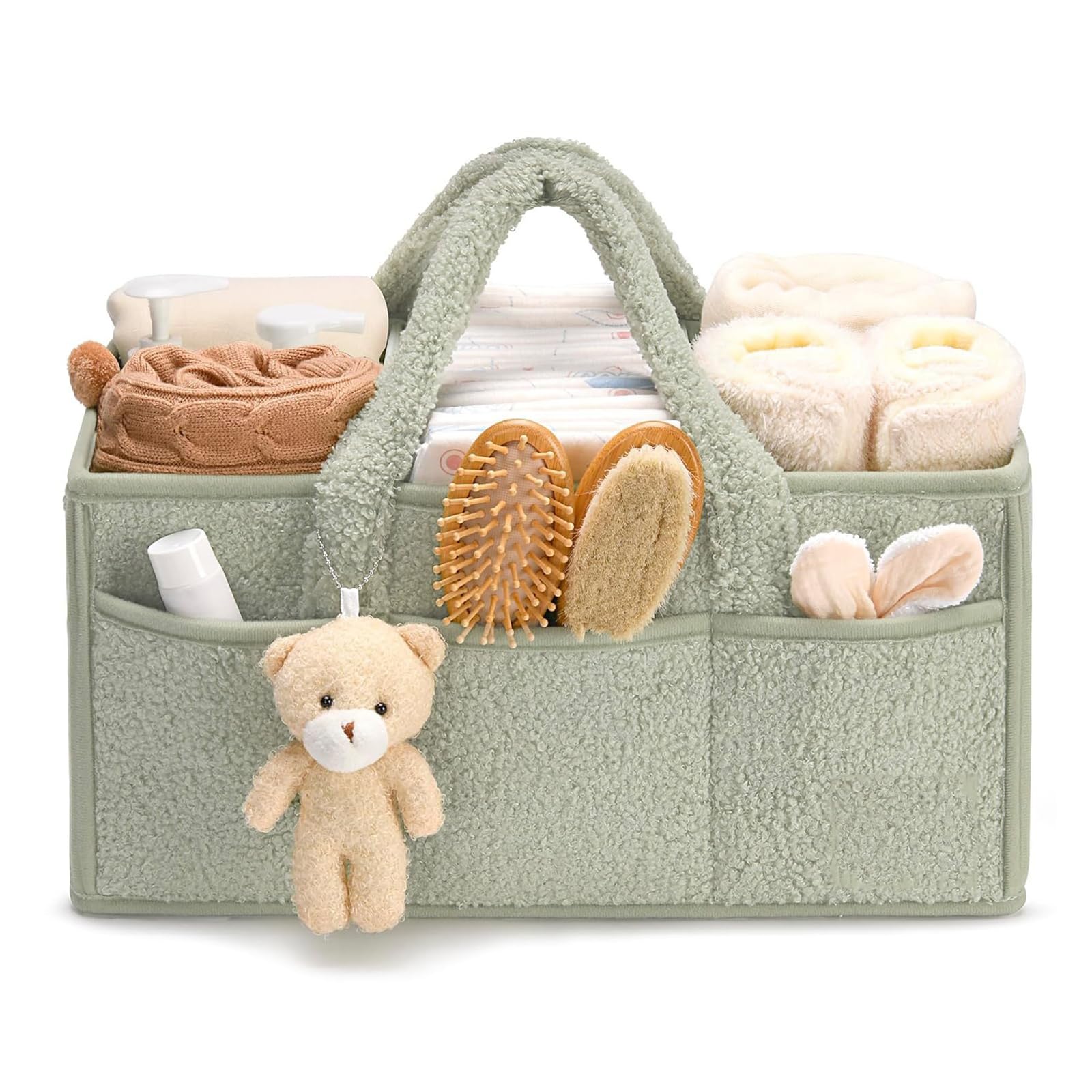 Essentiel Bebe Naissance HOVCEH Grand Panier à Langer Portable Avec Compartiments Et Poignées Panier A Langer
