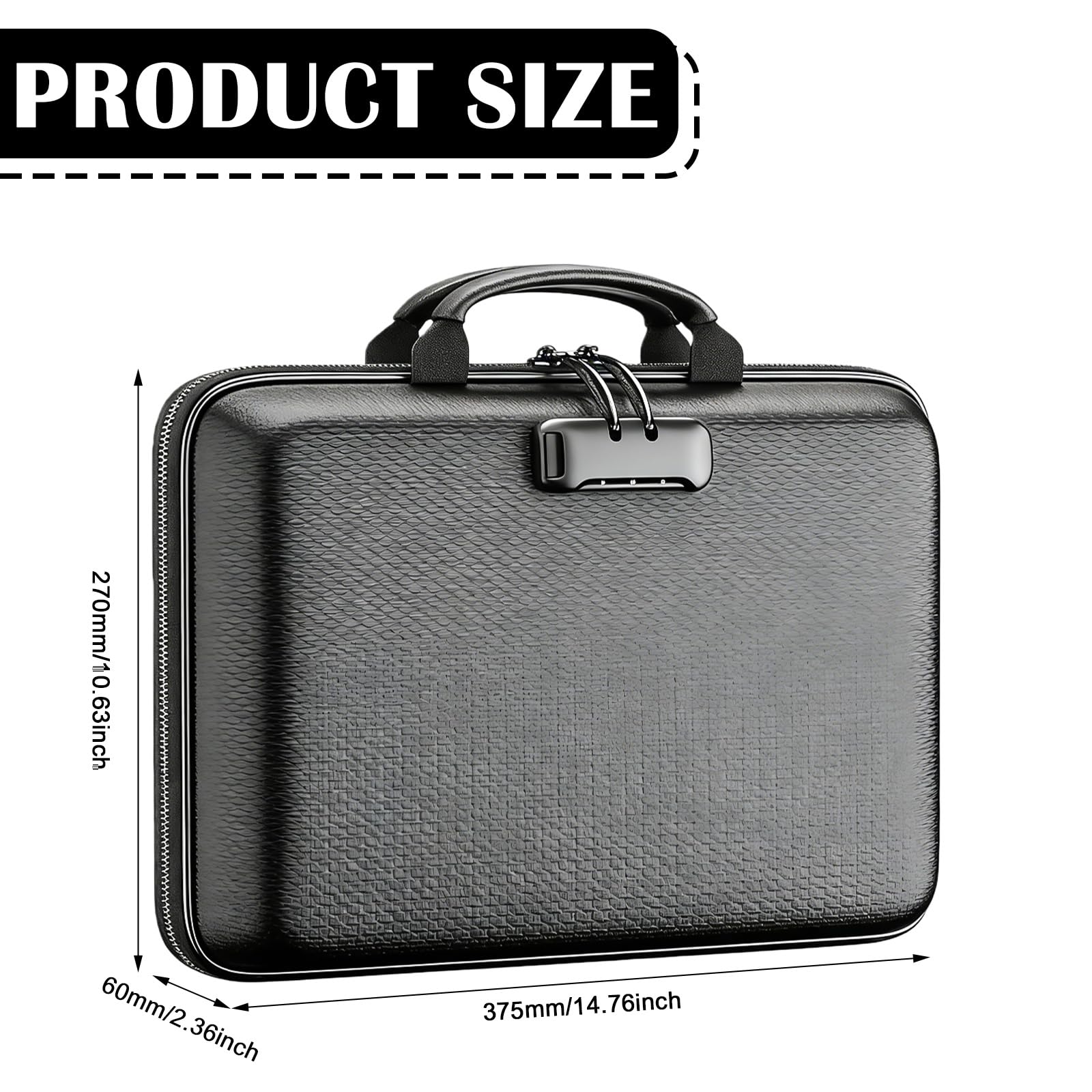 Bolsa de documentos ignífuga con cerradura y 13 compartimentos, caja rígida para documentos, organizador de documentos, maletín portátil, almacenamiento de documentos para casa, oficina, archivos A4