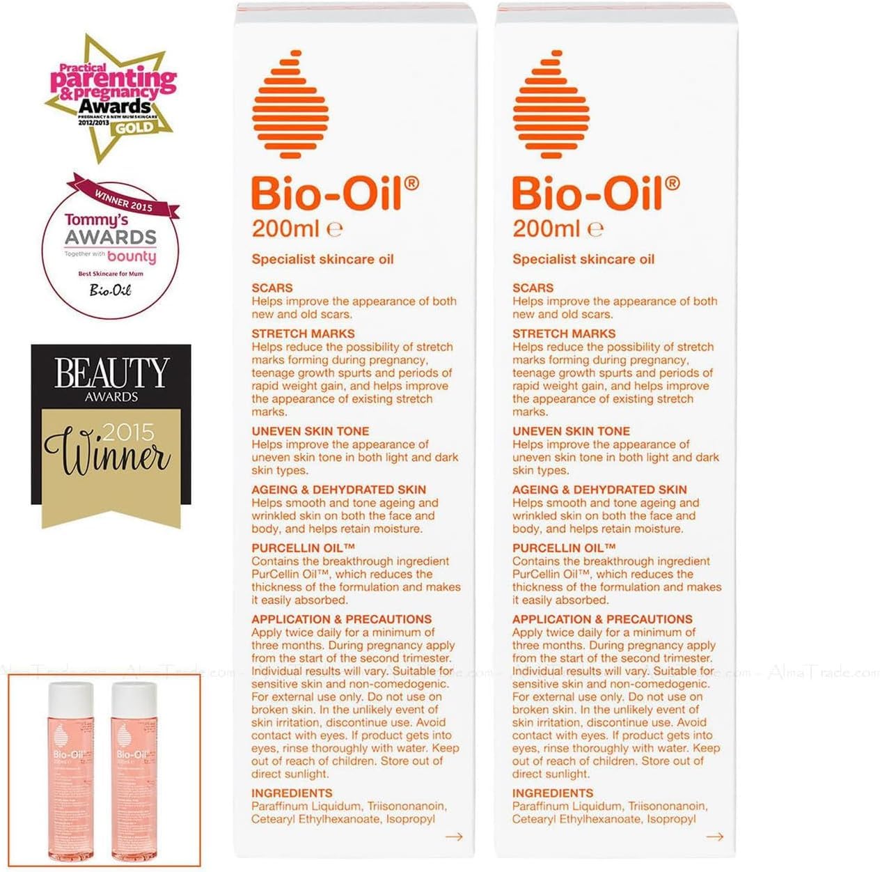 Bio Oil Skincare Facial Oil for Scars Stretch Marks and Uneven Skin Tone, 200ml, 2 Pack, 200 ml (Pack of 2) - Image 4