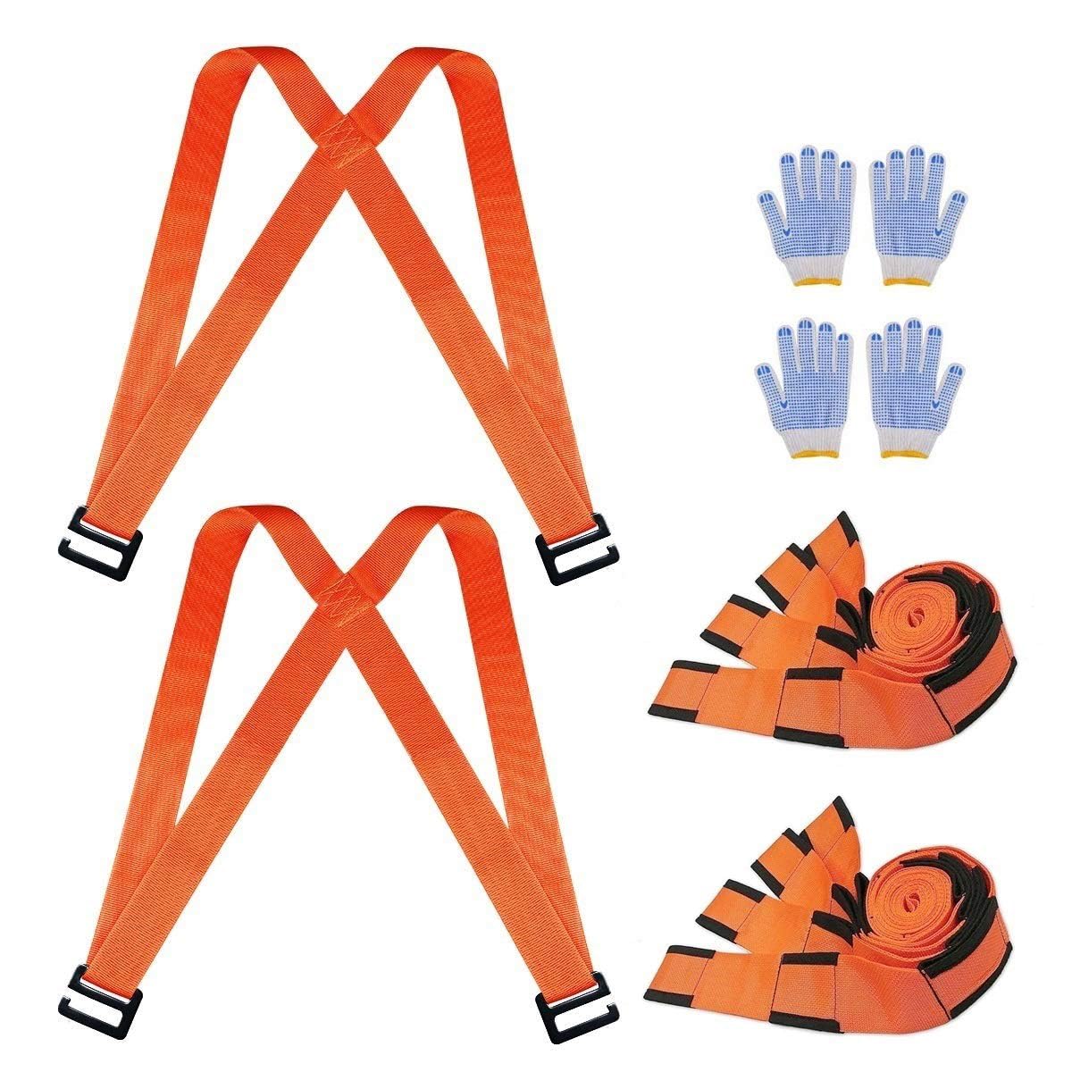 TRONMA Lifting and Moving straps,2Person shoulder Carrying Straps