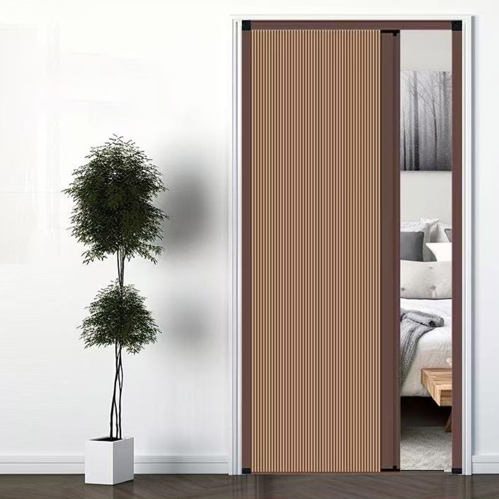 Nevthar Retractable Shower Door with Handle,Room Divider Folding Door Folding,Sliding Accordion Internal,Waterproof and Heat Insulation,with Accessories,No Drilling,for Utility Room/Bedroom/