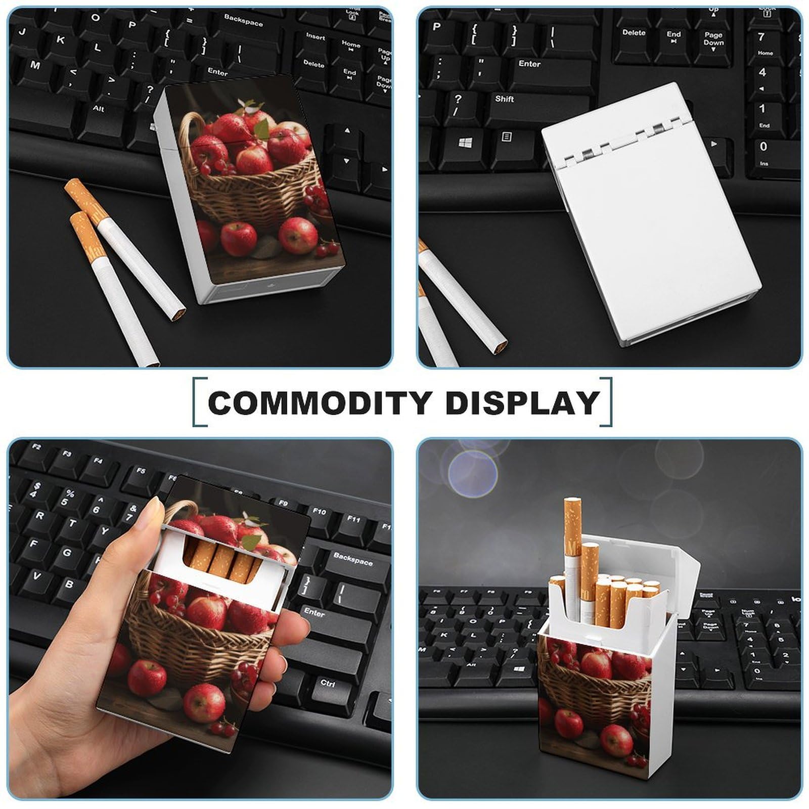 cigarette gift basket Amazon.com: Cigarette Case Vintage Cigarettes Holder Red Fruit in A Basket  King Size Cigarette Box Waterproof Lightweight Cigarettes Dispenser for Men  Women Smoker Gift : Health & Household