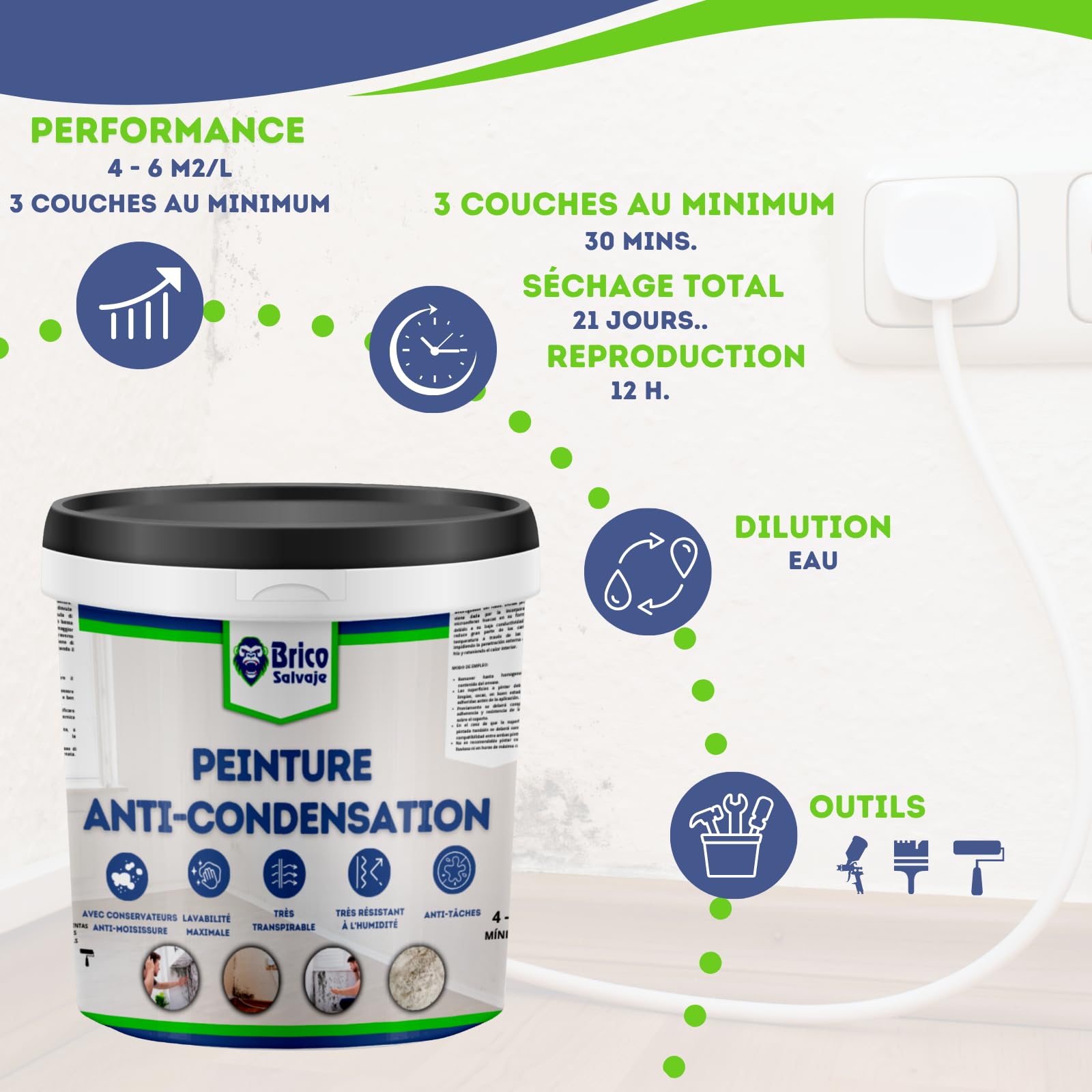Peinture Anti-Condensation Thermique Blanc 4 L